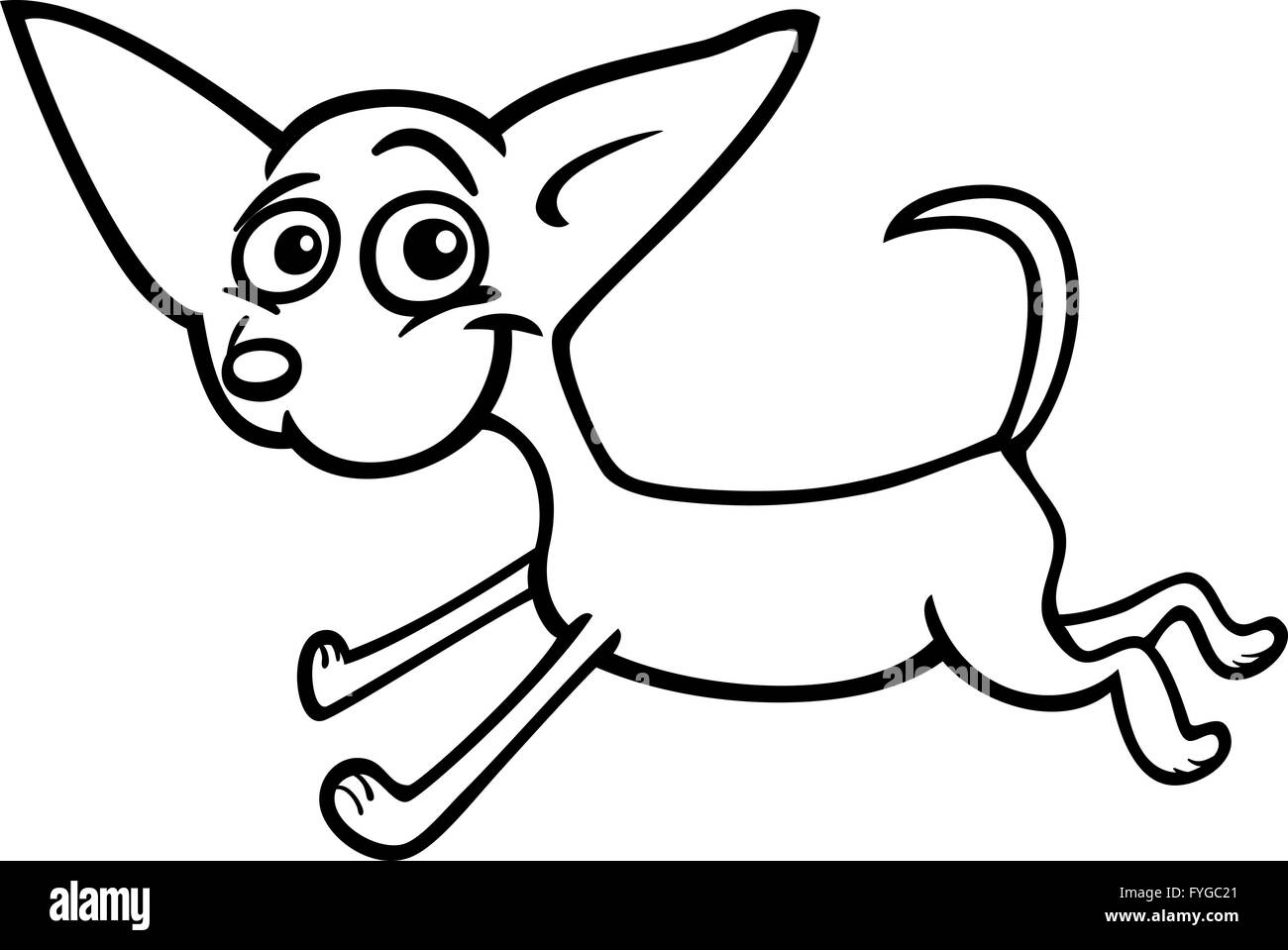 Lexécution De Chihuahua Pour Colorier Dessin Animé Banque D