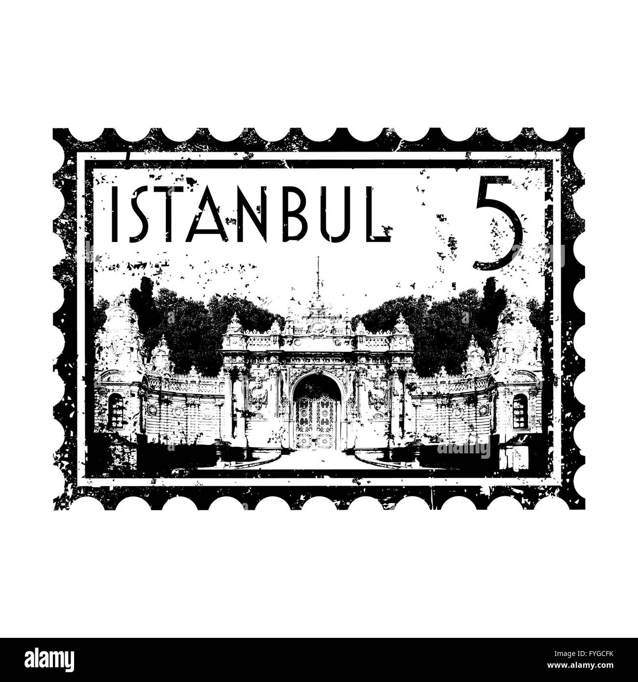 Vector illustration de l'icône d'Istanbul isolés Banque D'Images