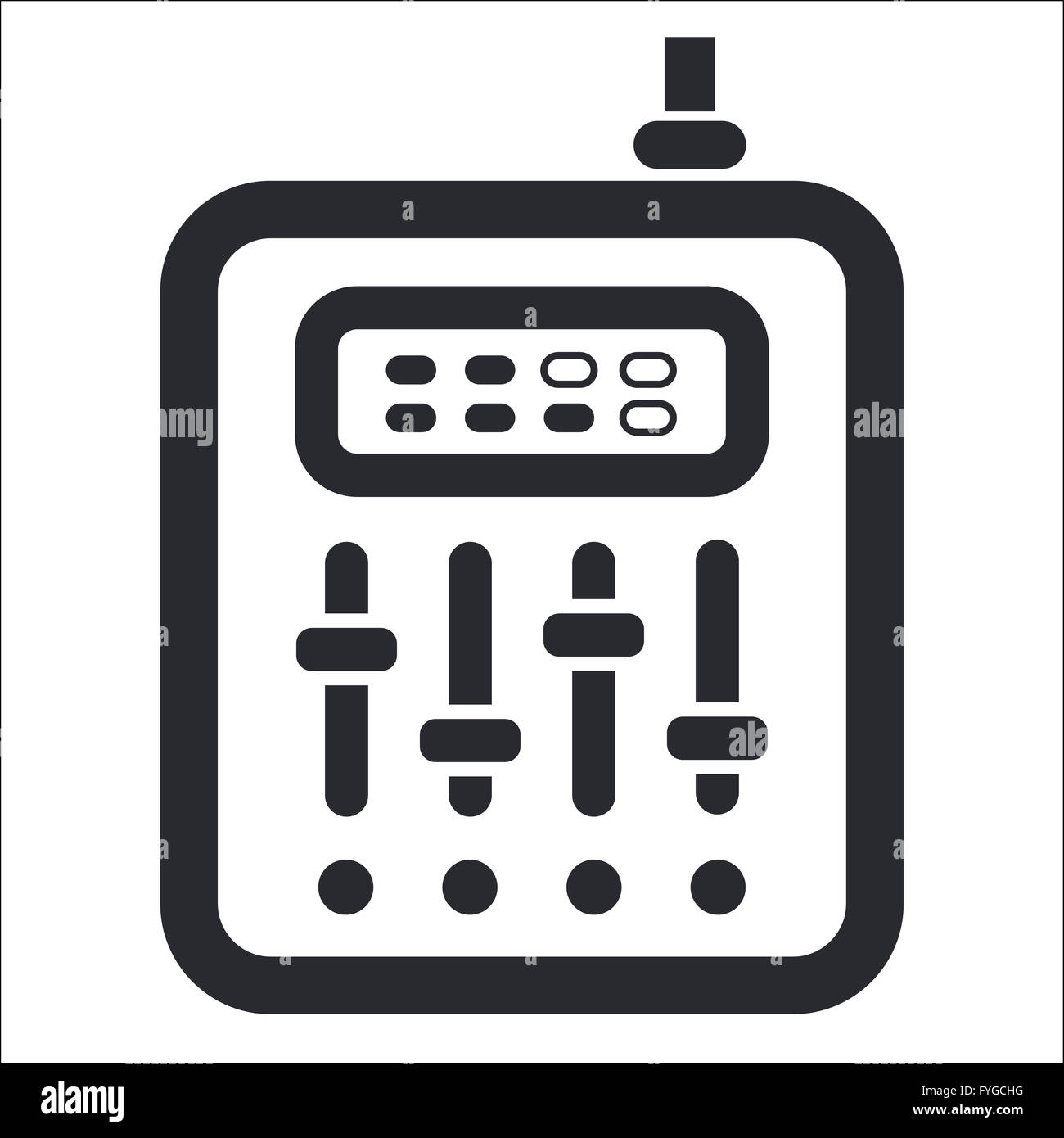 Vector illustration de l'icône de mixage isolé Banque D'Images