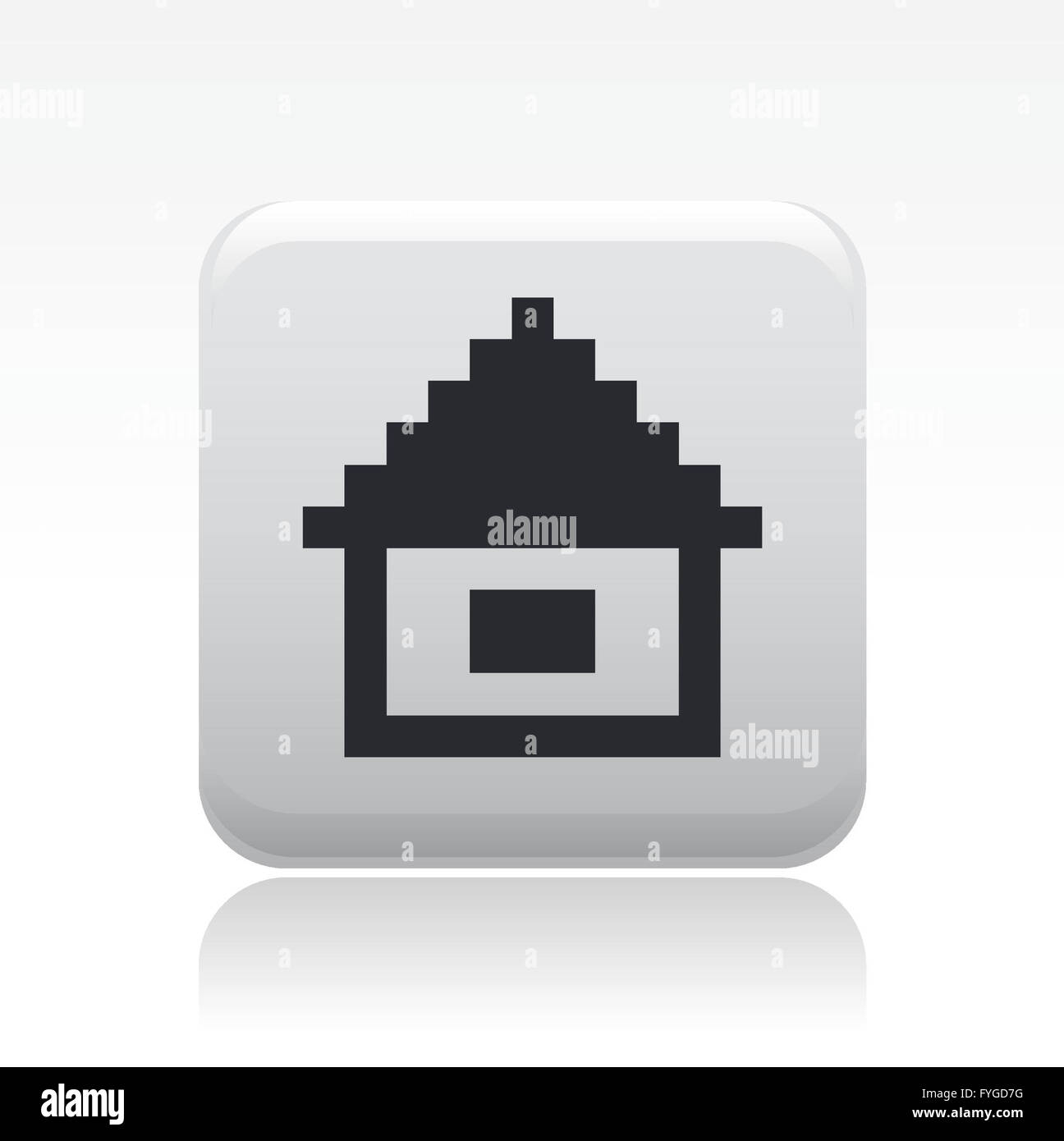 Vector illustration de l'icône des pixels isolés Banque D'Images