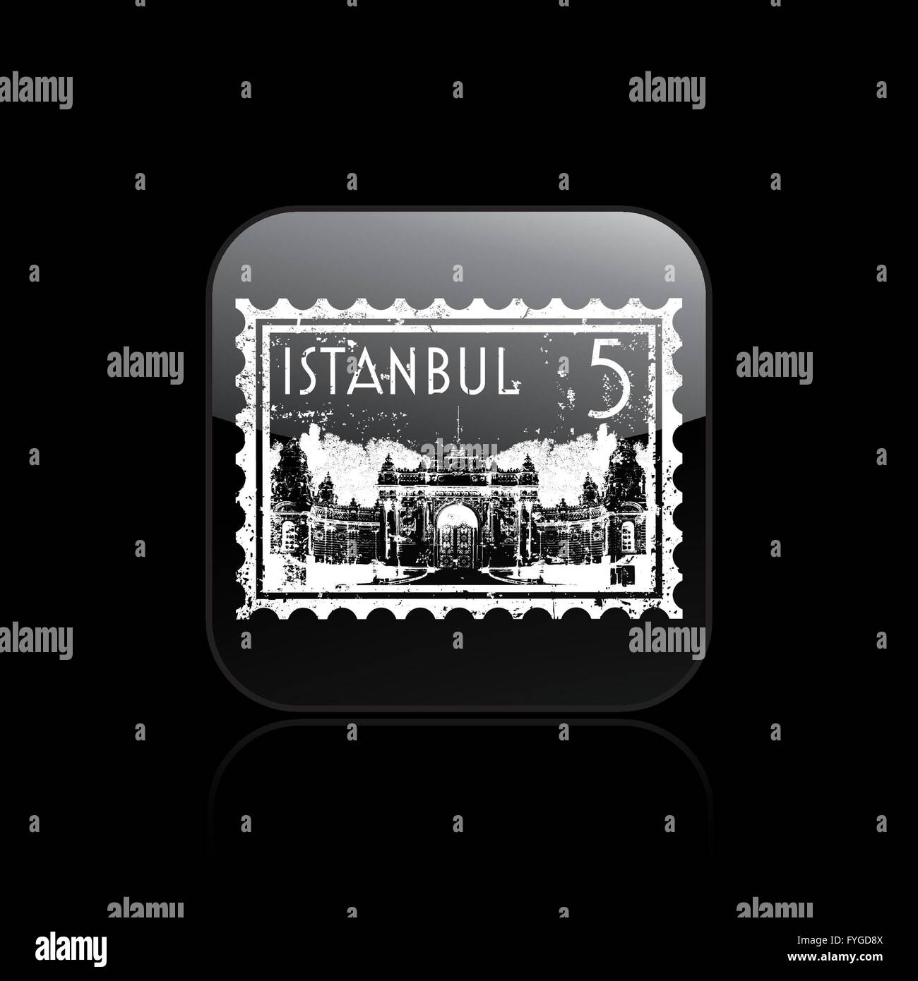 Vector illustration de l'icône d'Istanbul isolés Banque D'Images
