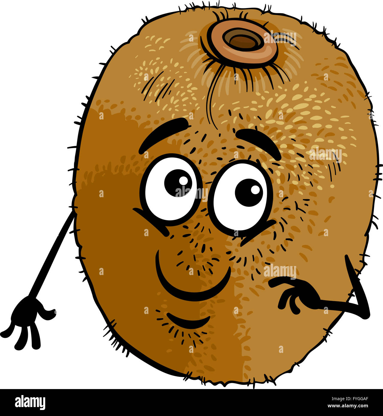 Funny kiwi cartoon illustration Banque D'Images