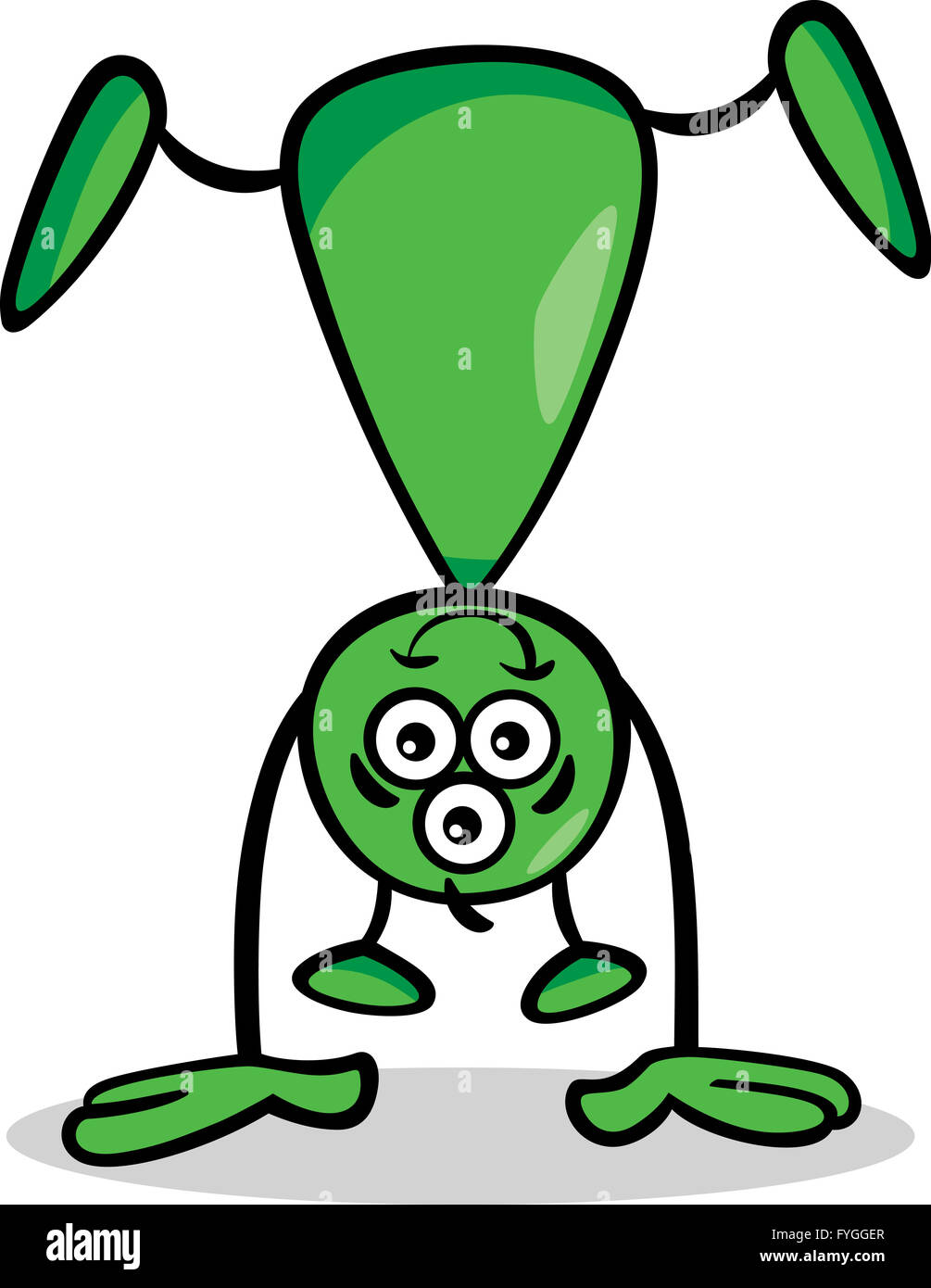 Alien ou illustration cartoon martienne Banque D'Images