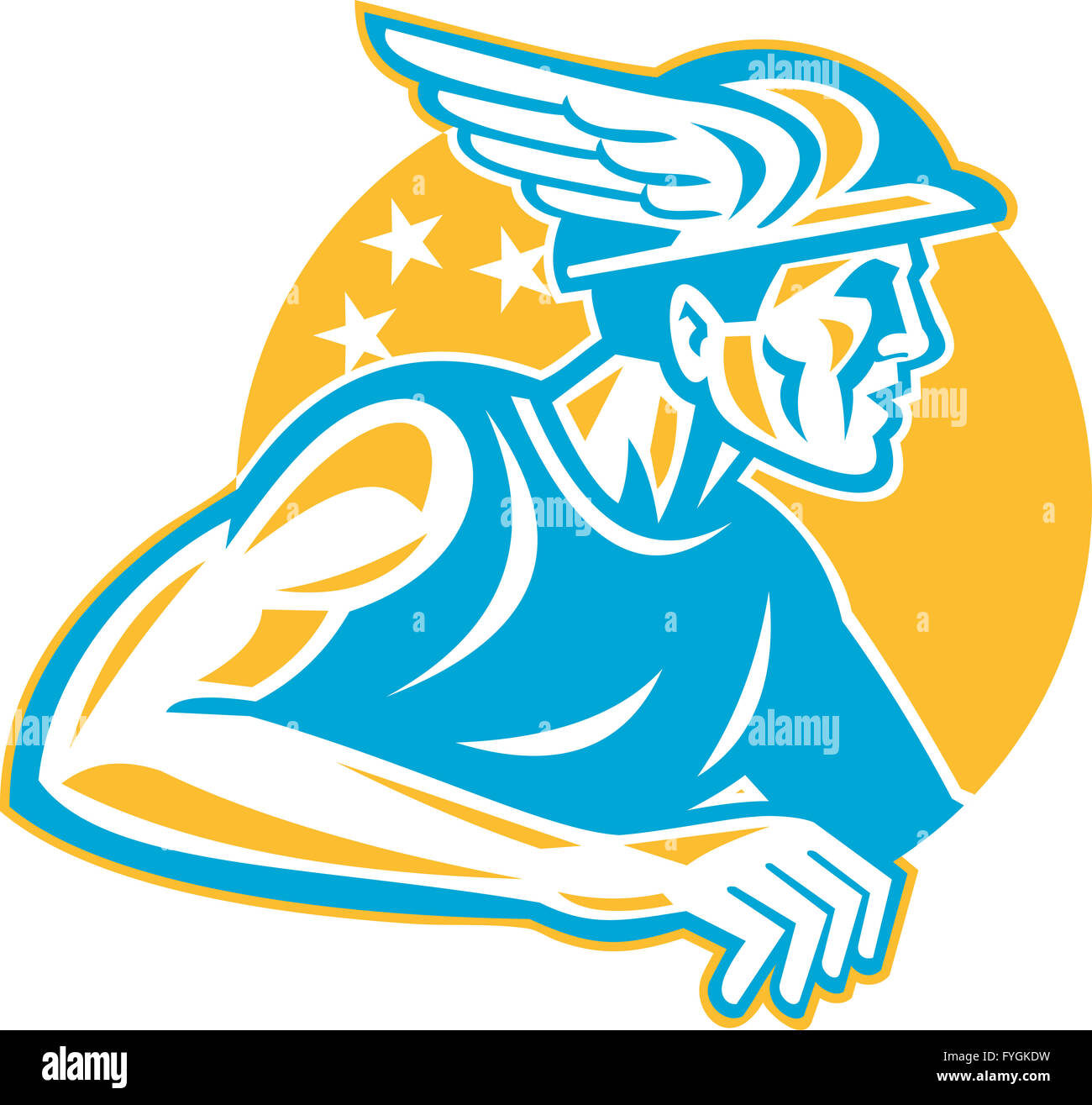 Dieu romain Mercure Hermes Banque D'Images