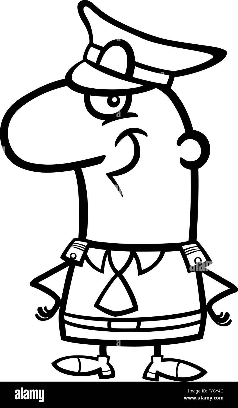 Policier cartoon illustration Banque D'Images