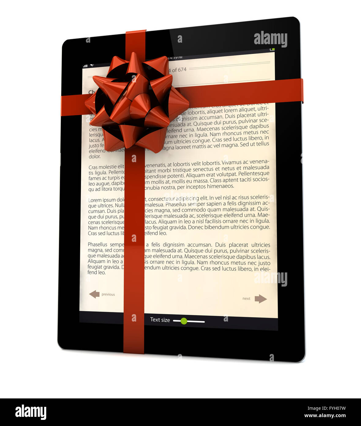 De rendre un ebook avec un ruban Banque D'Images