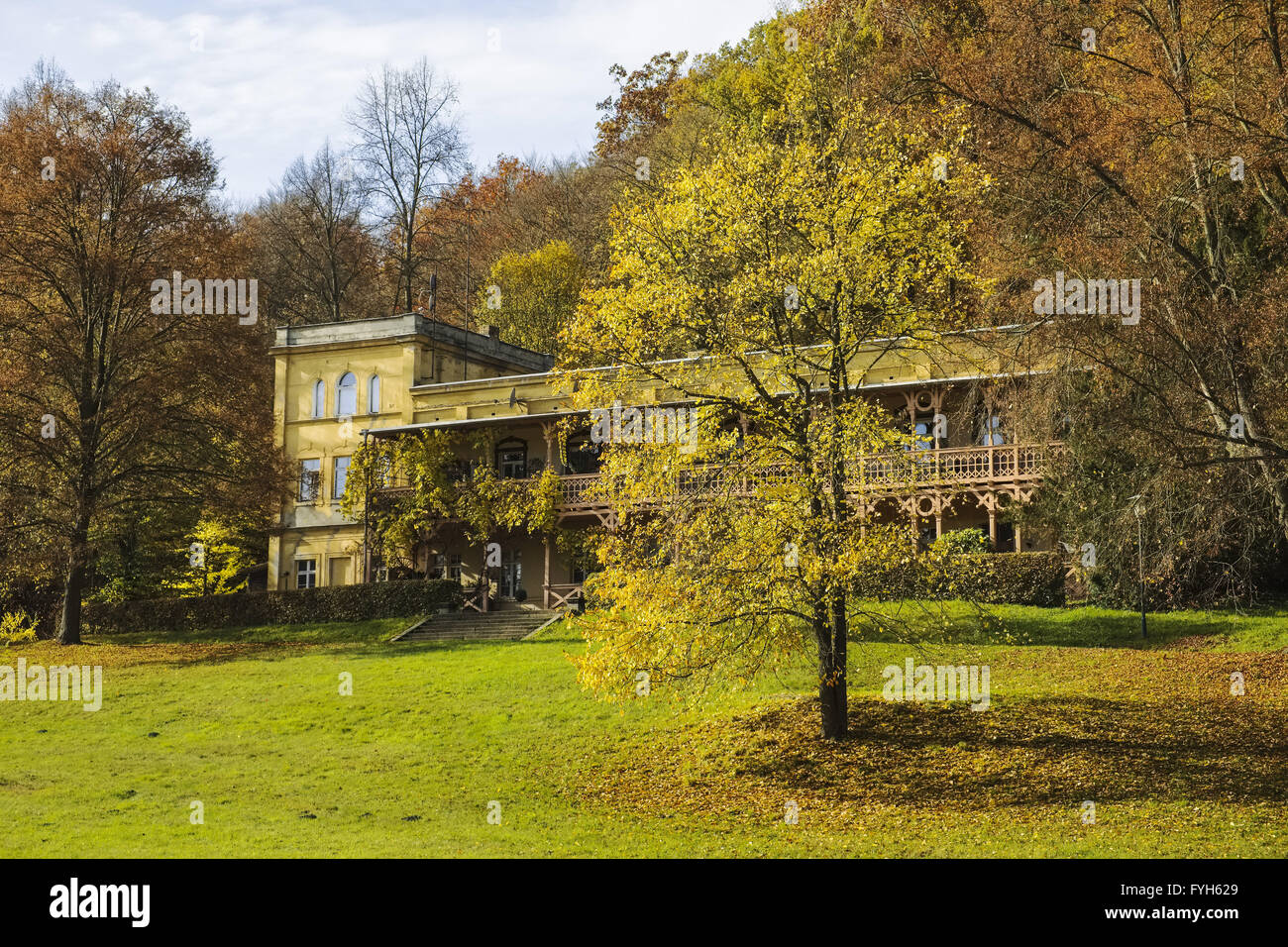 Villa Bellevue de Badepark, Bad Muskau, Allemagne Banque D'Images