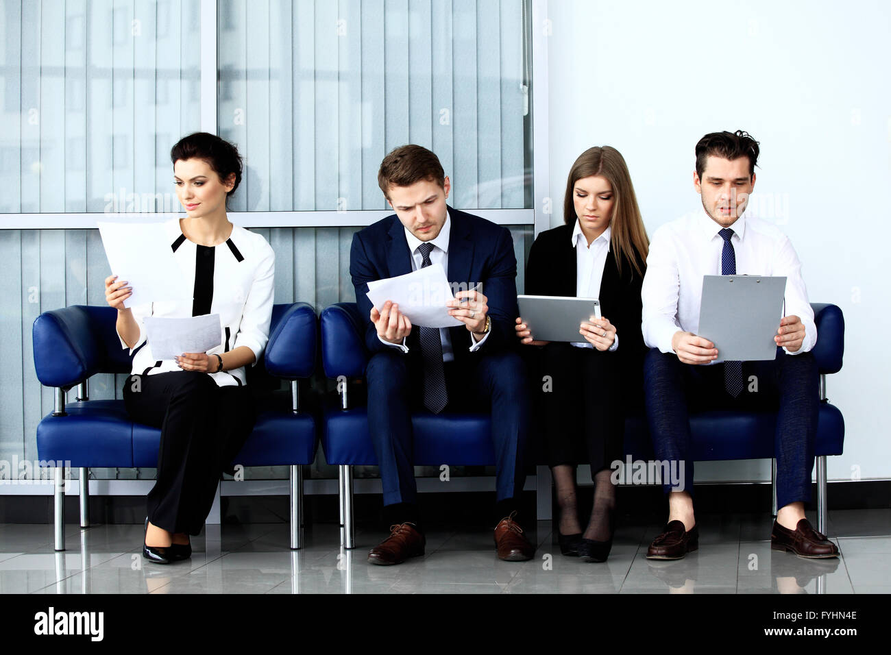 Les personnes en attente d'entrevue d'emploi Banque D'Images