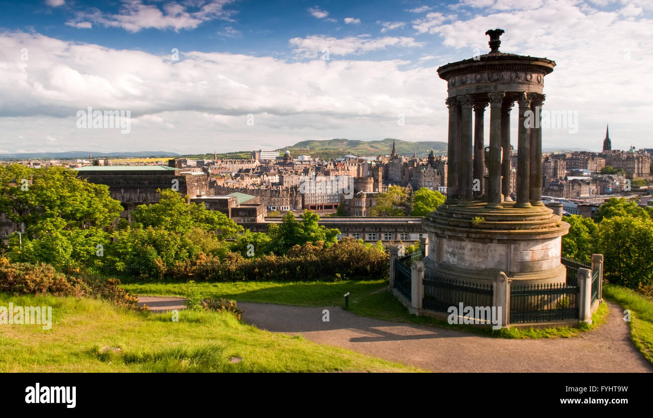 Le cliché de la ville de Edimbourg Calton Hill. Banque D'Images