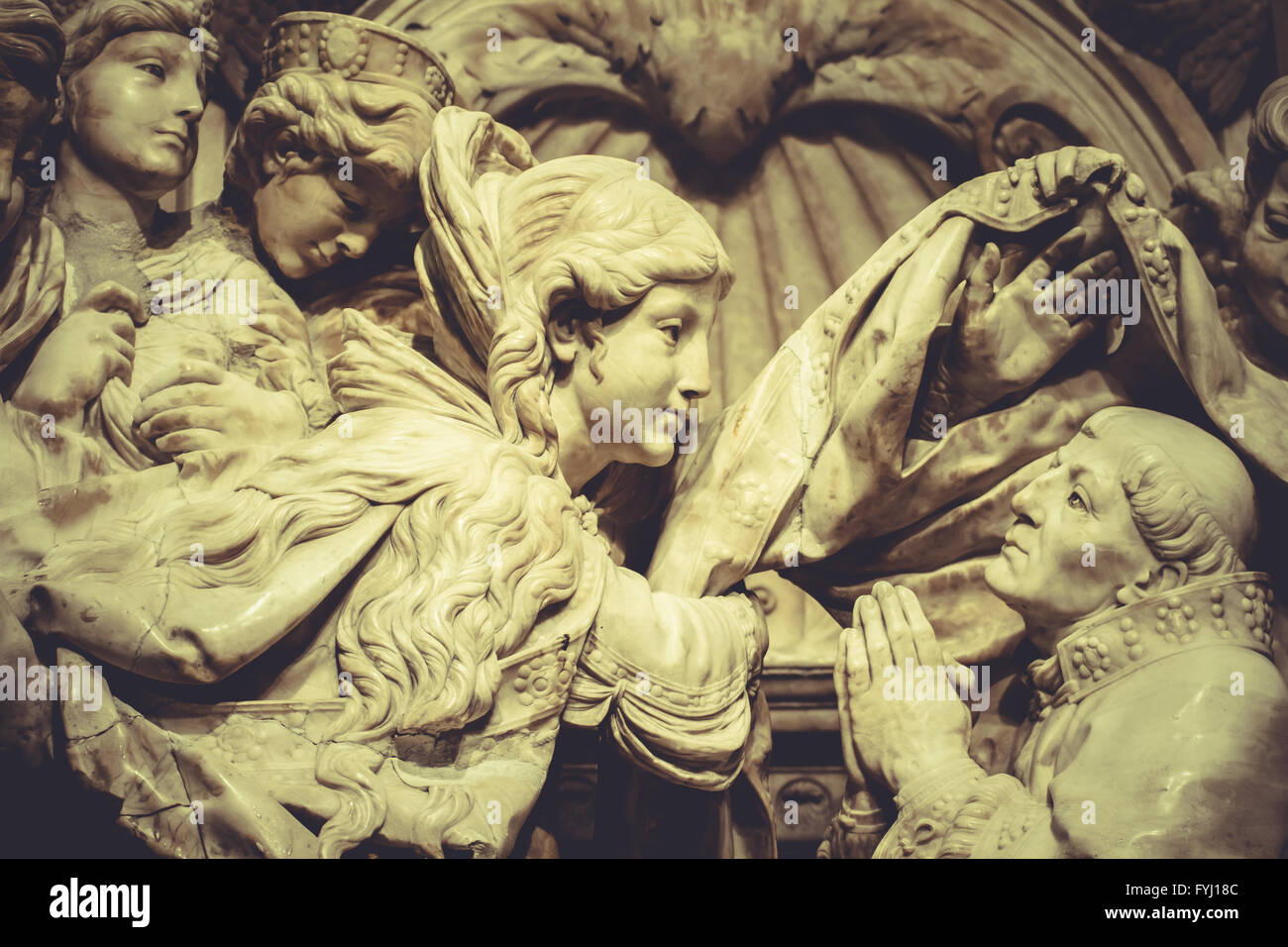 La religion des sculptures, des anges gothique romantique Banque D'Images