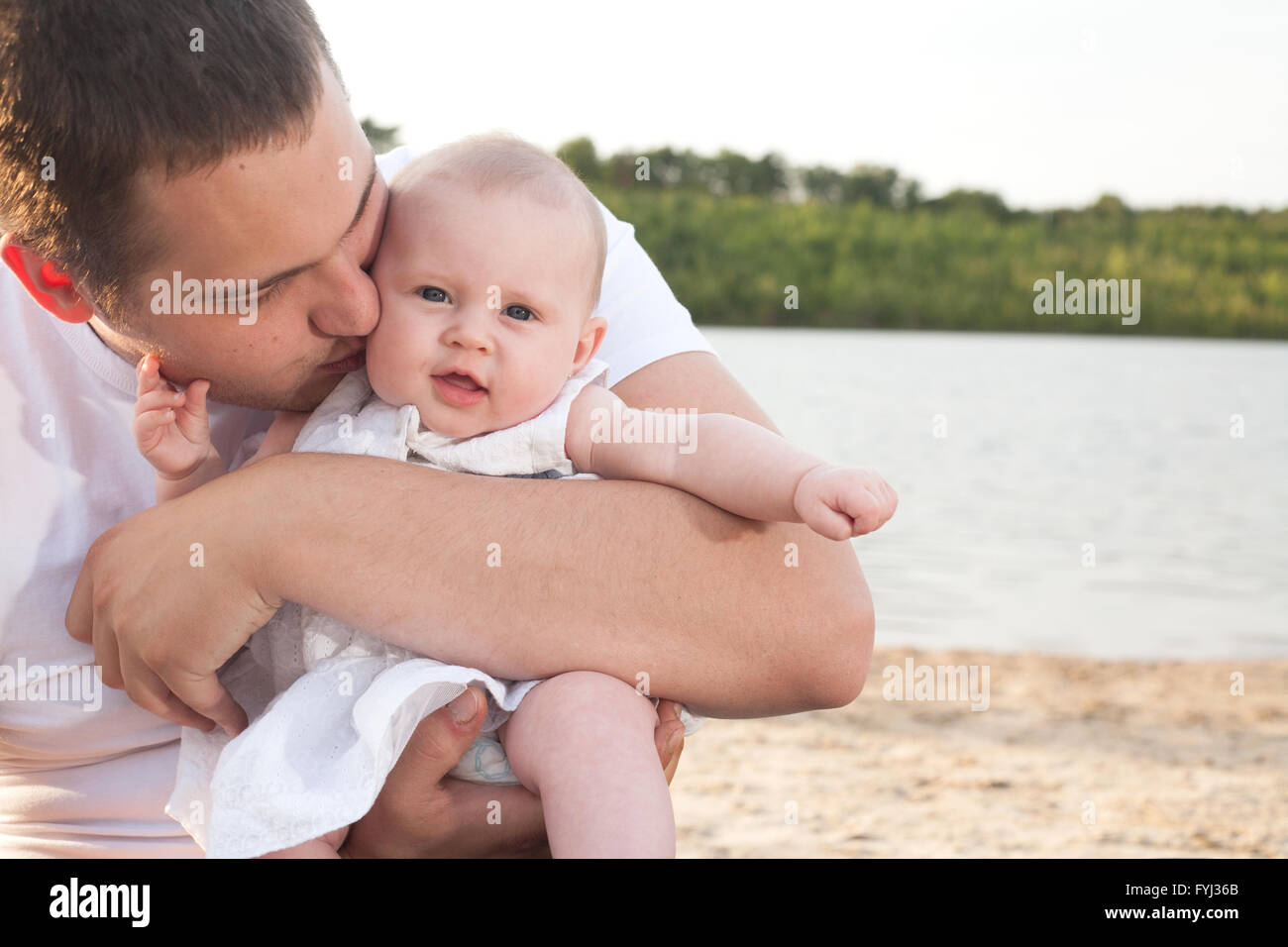 Papa et sa petite fille Banque D'Images