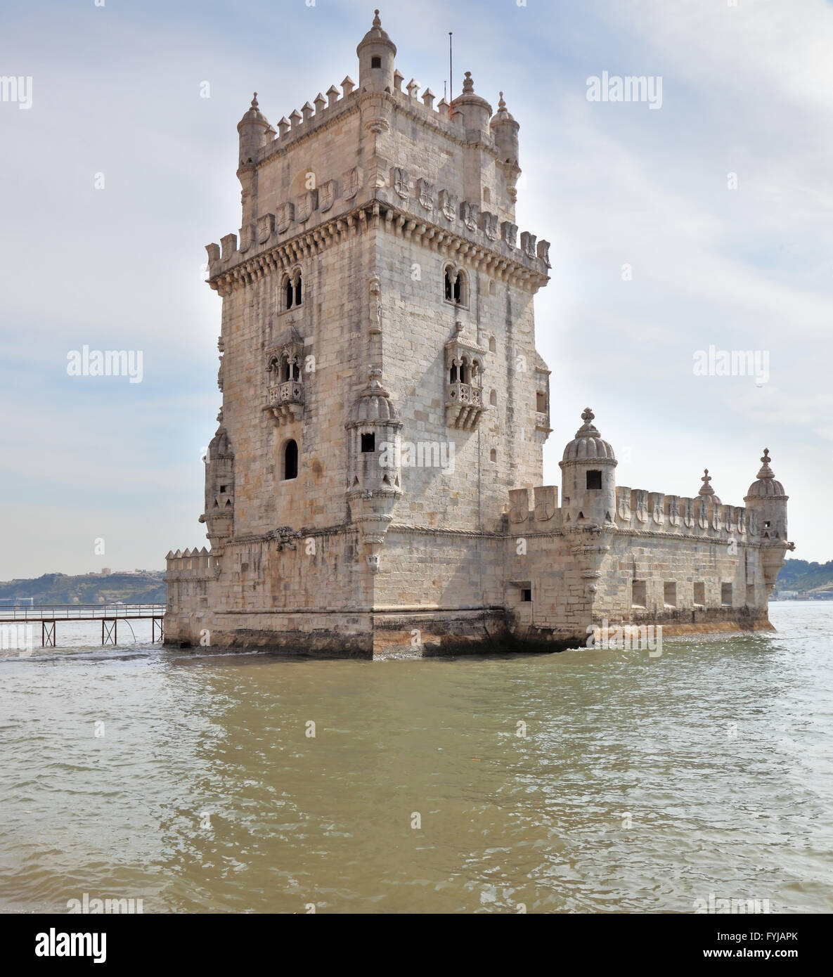 La célèbre Tour de Belem dans le style mauresque Banque D'Images