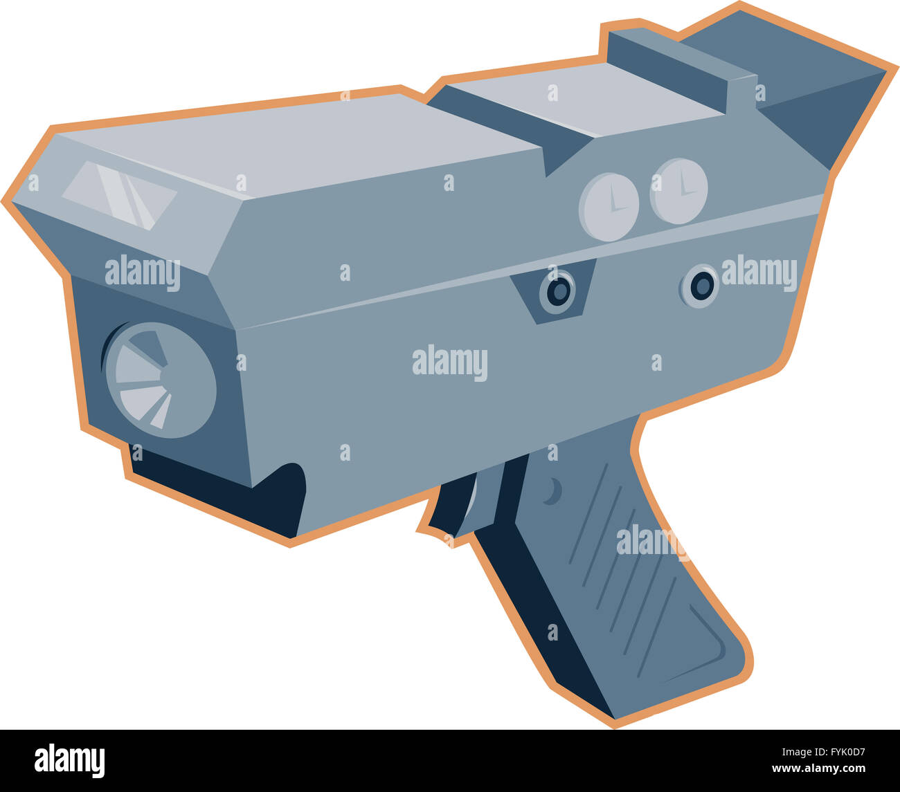 Pistolet radar radars mobiles Retro Banque D'Images