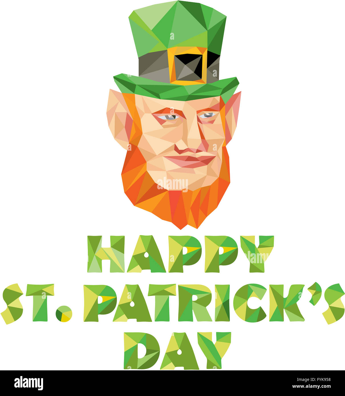 Leprechaun St Patrick's Day Low Polygone Banque D'Images