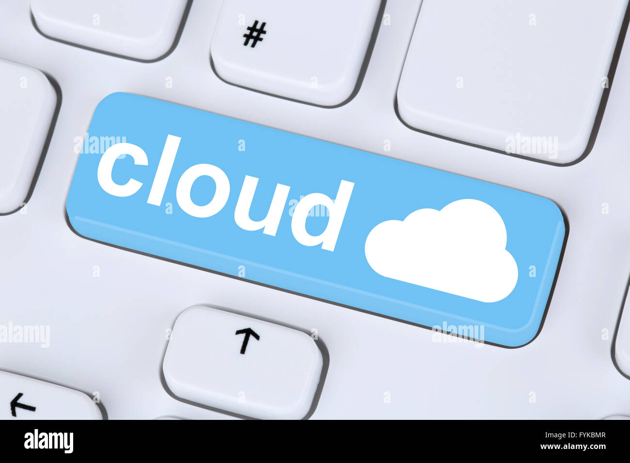 Cloud Computing symbole online im Internet Banque D'Images