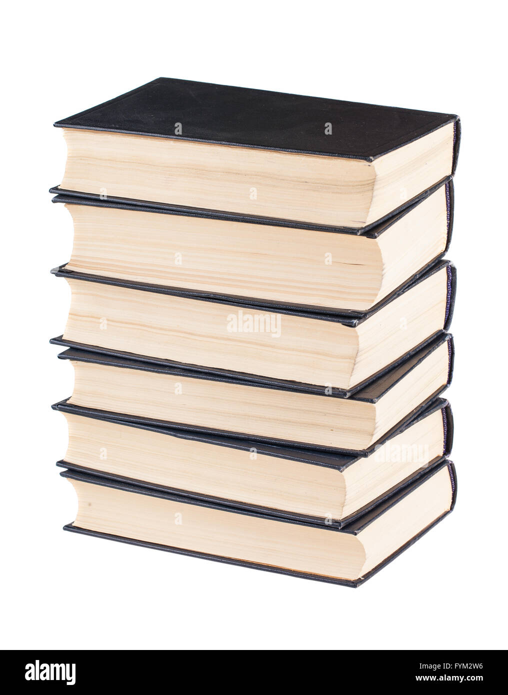 Pile de livres à couverture noire Banque D'Images