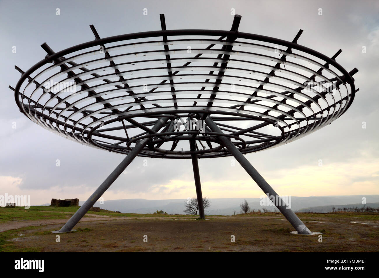 'Halo', un panopticon au Top O''Ardoise, Haslingden and, Lancashire, l'un des 4 dans le comté. Banque D'Images