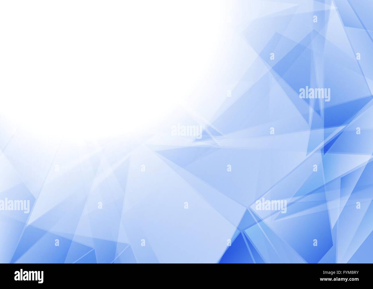 Polygonale Tech bleu blanc vector background Banque D'Images