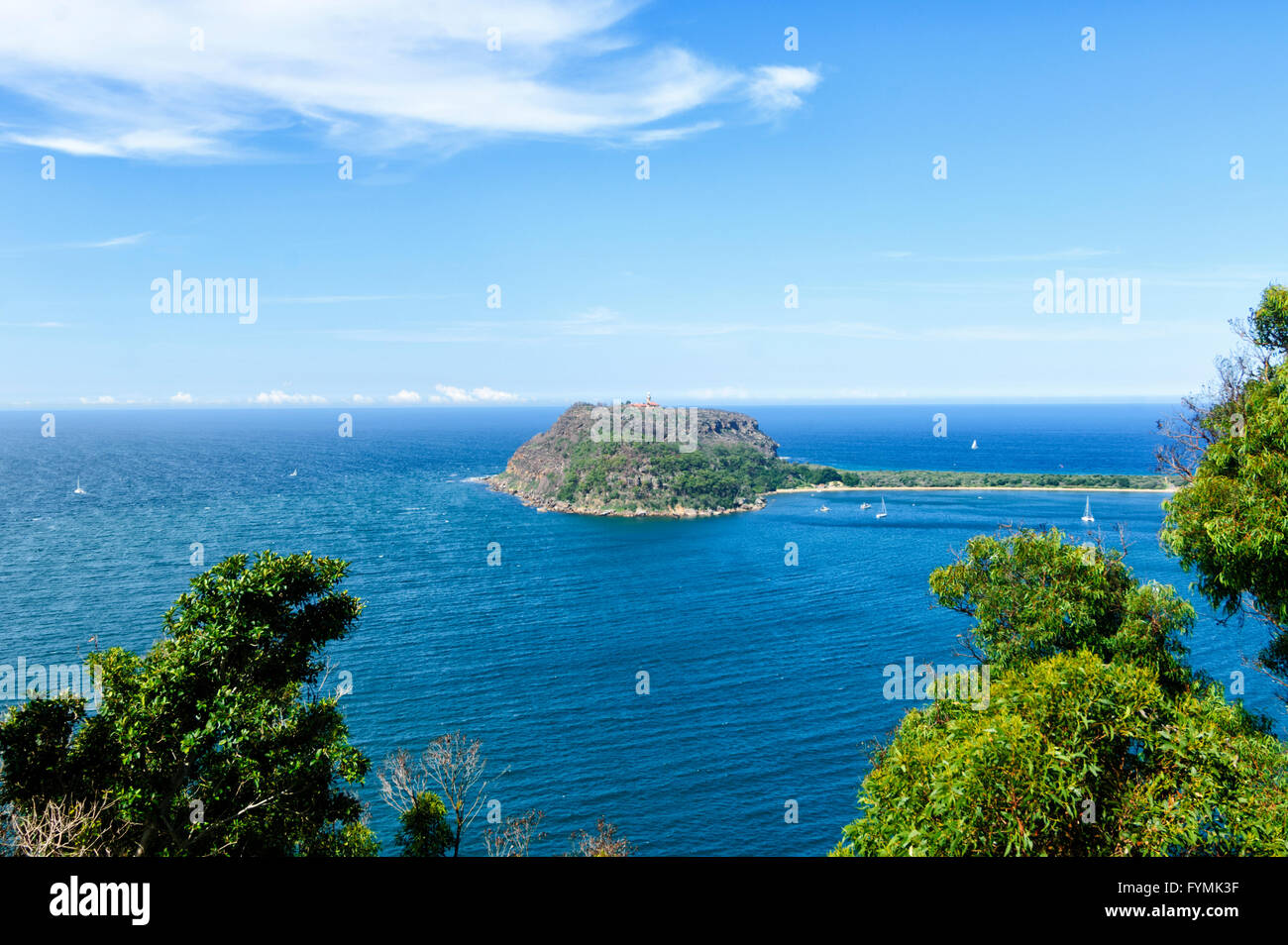 Vue de l'Ouest Chef Lookout, Ku-ring-gai Chase National Park, New South Wales, Australie Banque D'Images