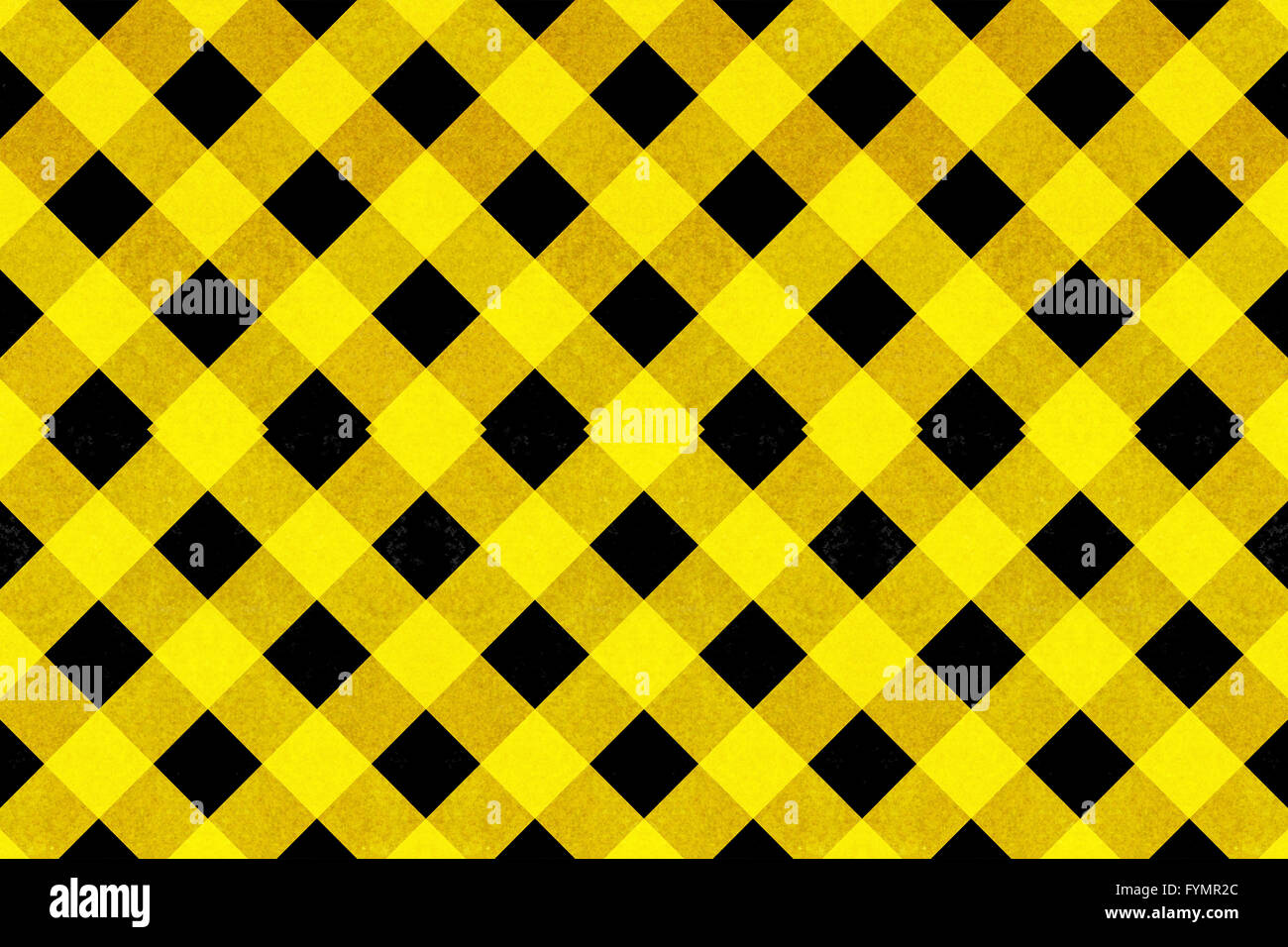 Jaune et Noir motif criss cross Banque D'Images