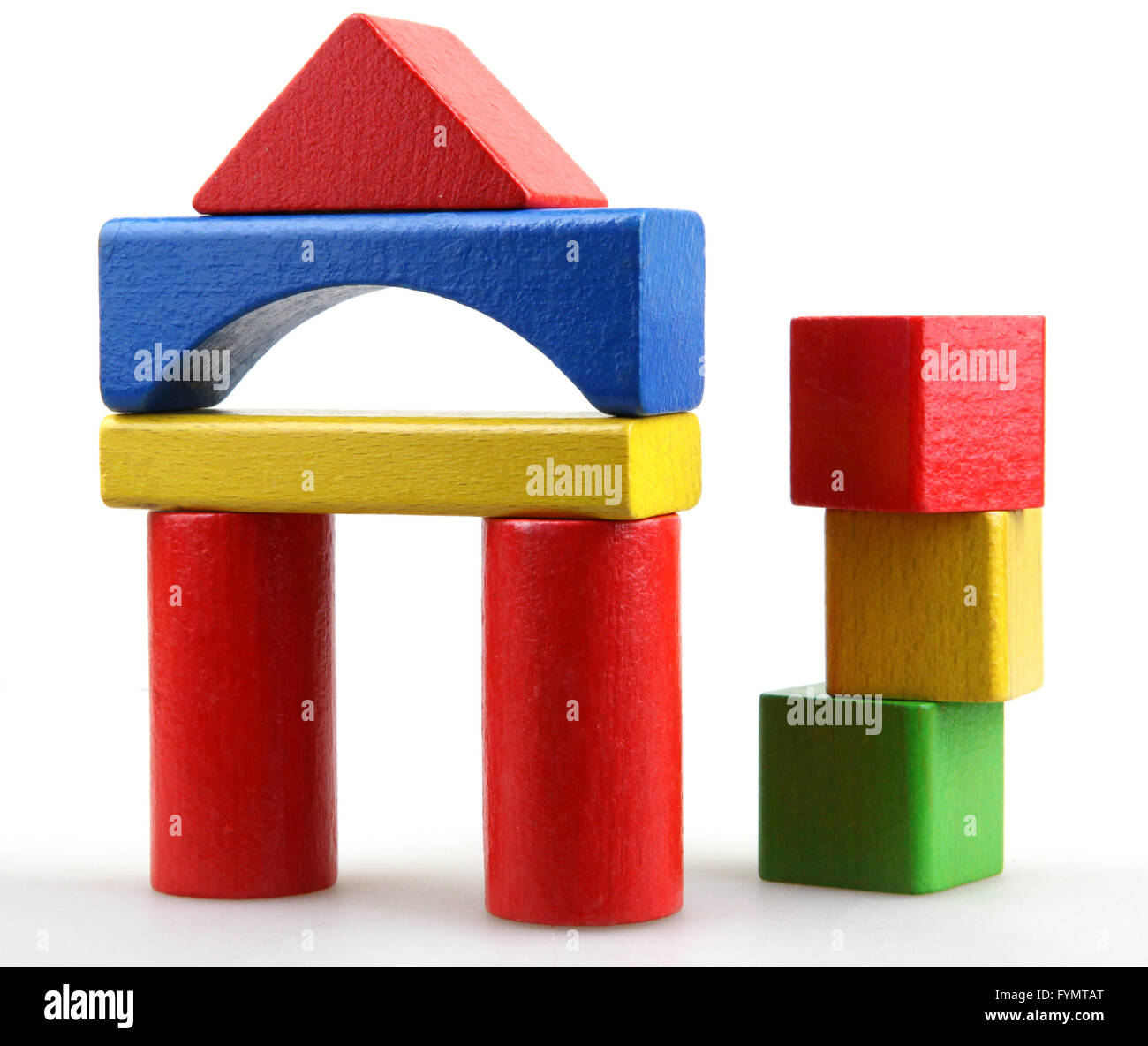 Blocs de construction en bois Banque D'Images