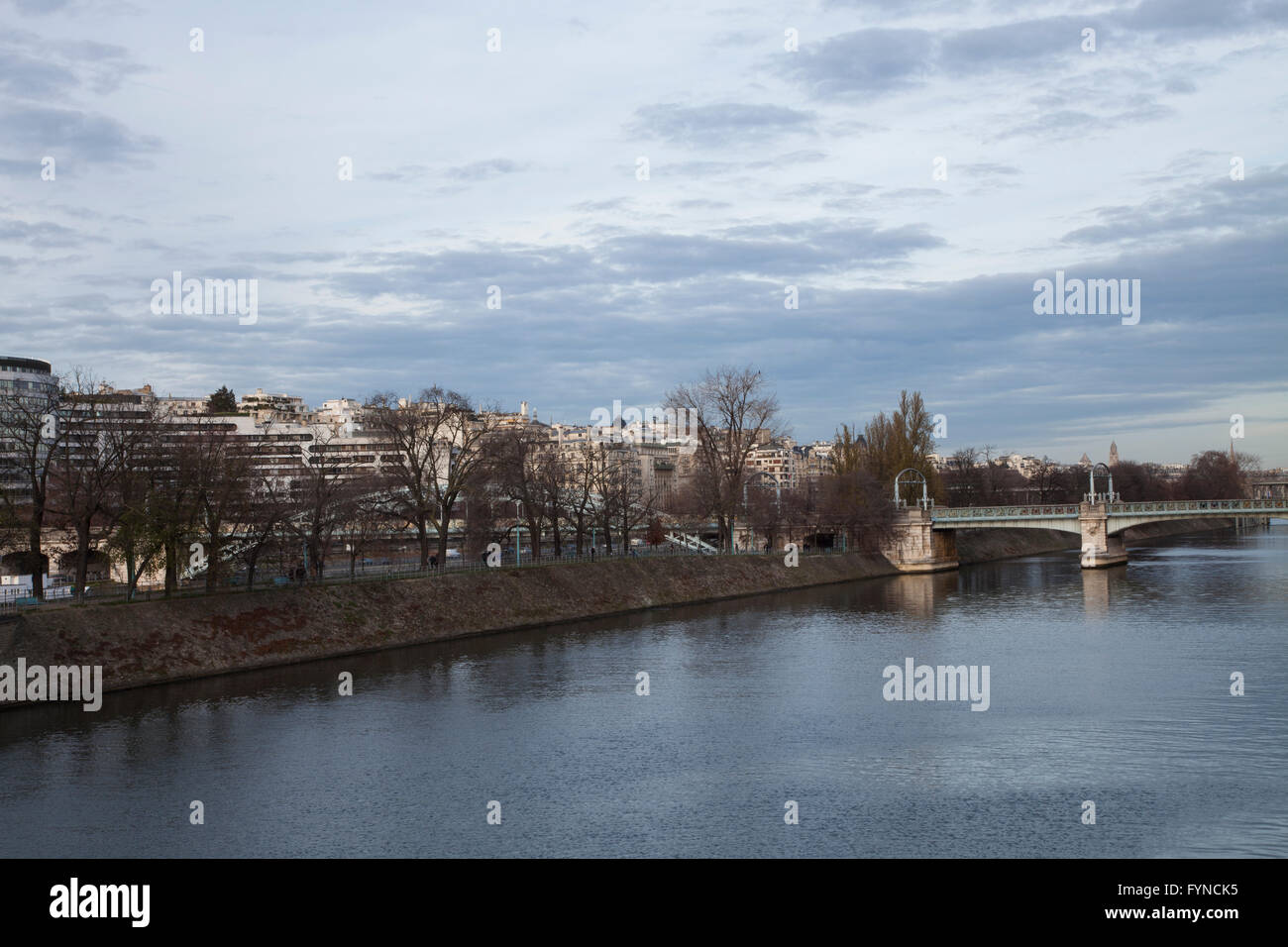 Swan, promenade, allee des cygnes, Paris, 2015 Banque D'Images