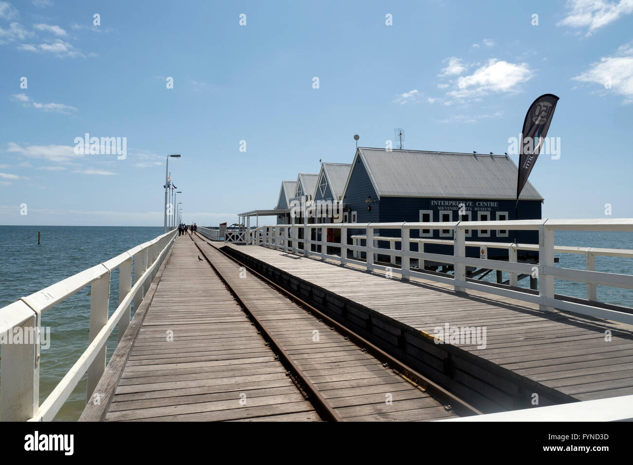 Busselton Jetty, Busselton, au sud de Perth, Australie occidentale. La plus longue jetée en bois de l'hémisphère sud Banque D'Images