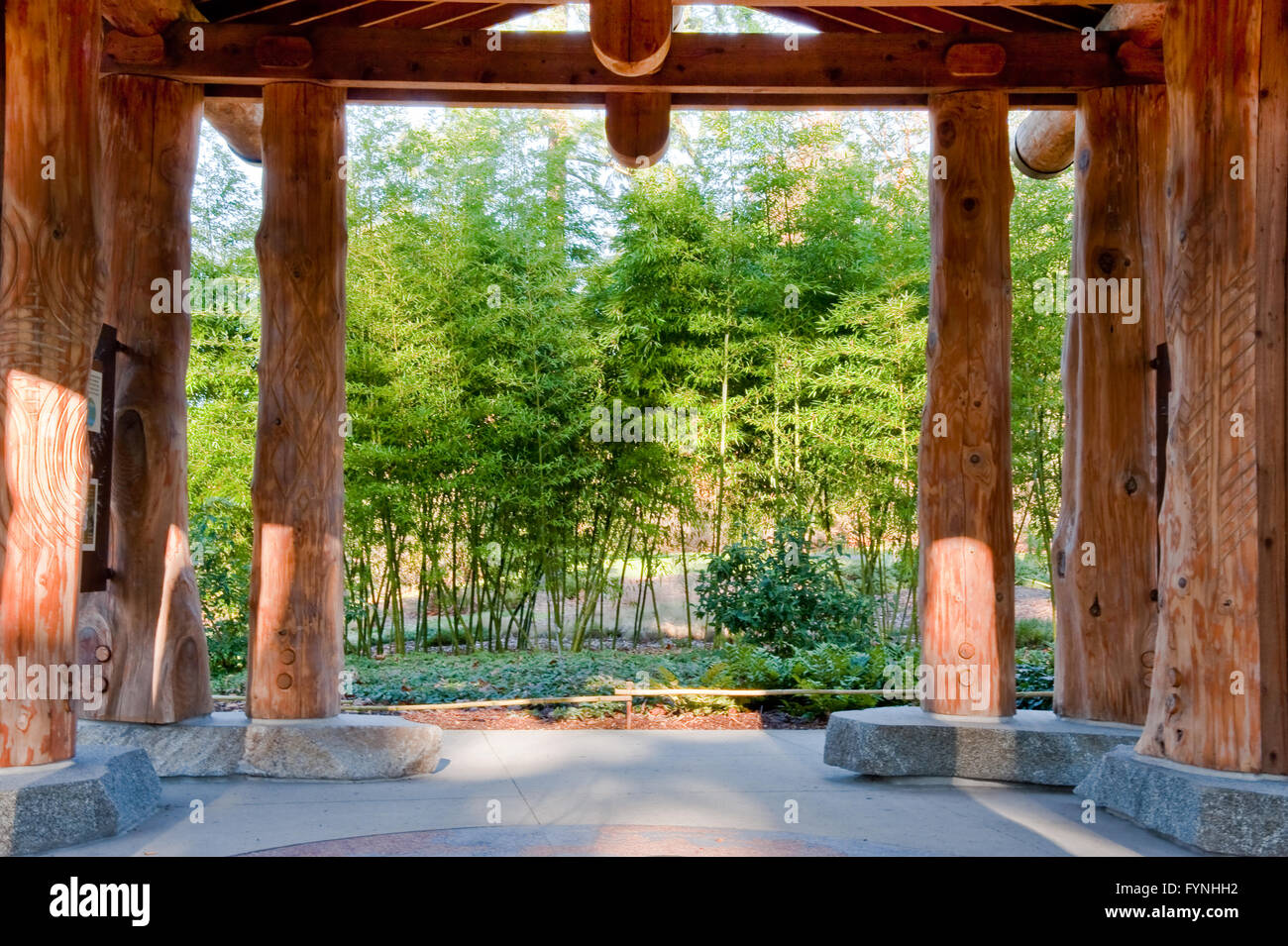 Structure dans Washington Park Arboretum Banque D'Images