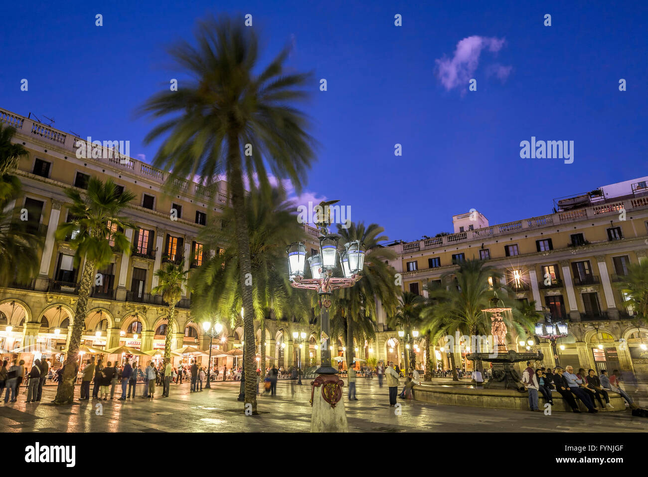 Plaça Reial, Piaza Real, Plaza Reial, Royal Plaza, Barri Gotic, Barcelone, Catalogne, Espagne Banque D'Images