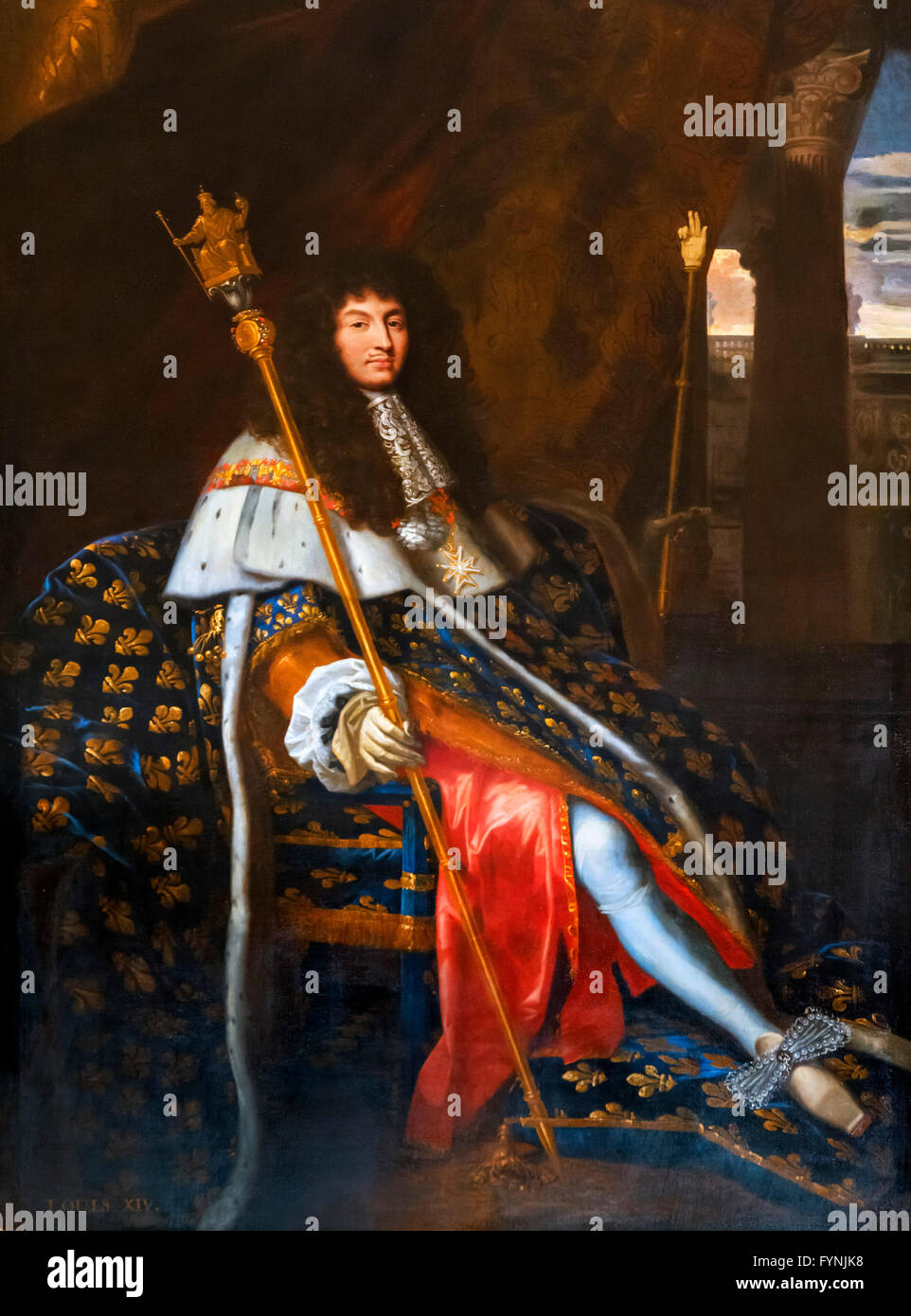Louis XIV. Portrait du roi Louis XIV de France par Henri Testelin, 1668. Banque D'Images