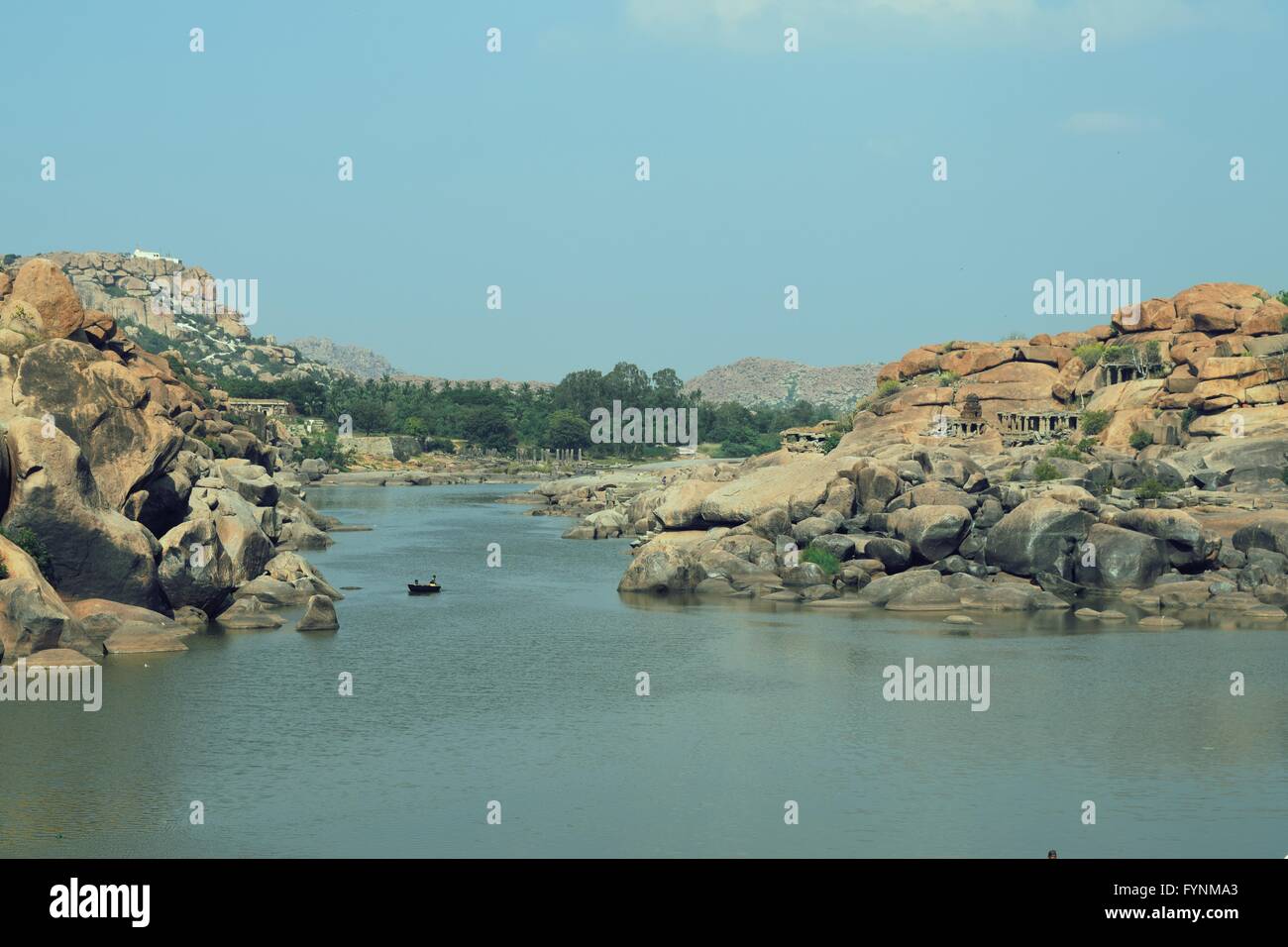 Hisotrical Ruines de l'ancien royaume de Hampi en Inde, un patrimoine Banque D'Images