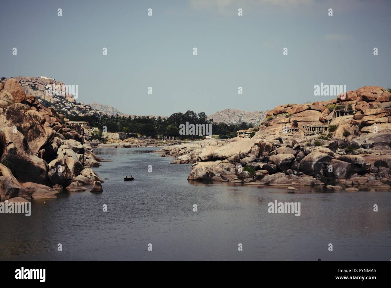 Les ruines historiques de l'ancien royaume de Hampi Inde Banque D'Images