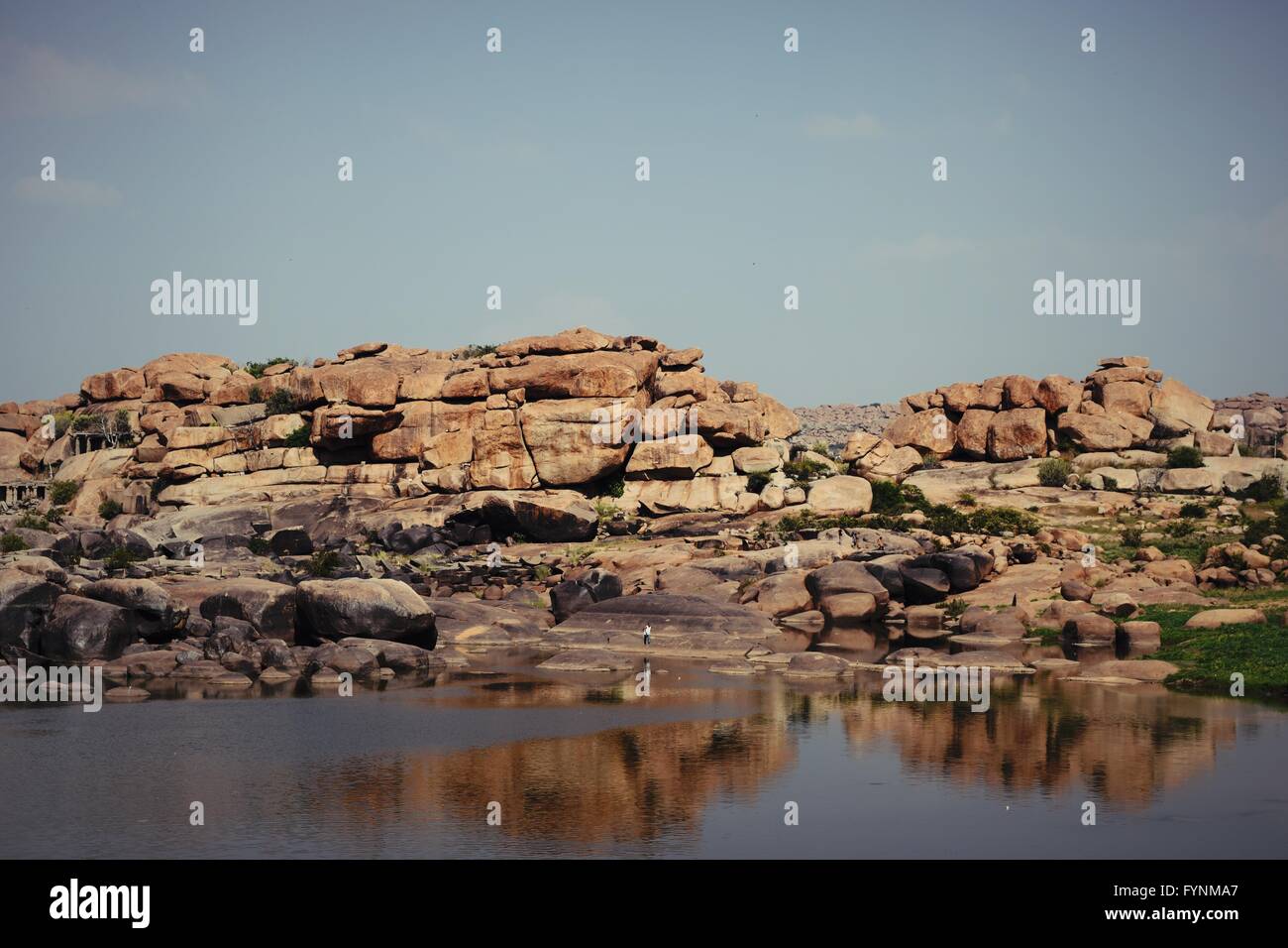 Les ruines historiques de l'ancien royaume de Hampi, Inde Banque D'Images