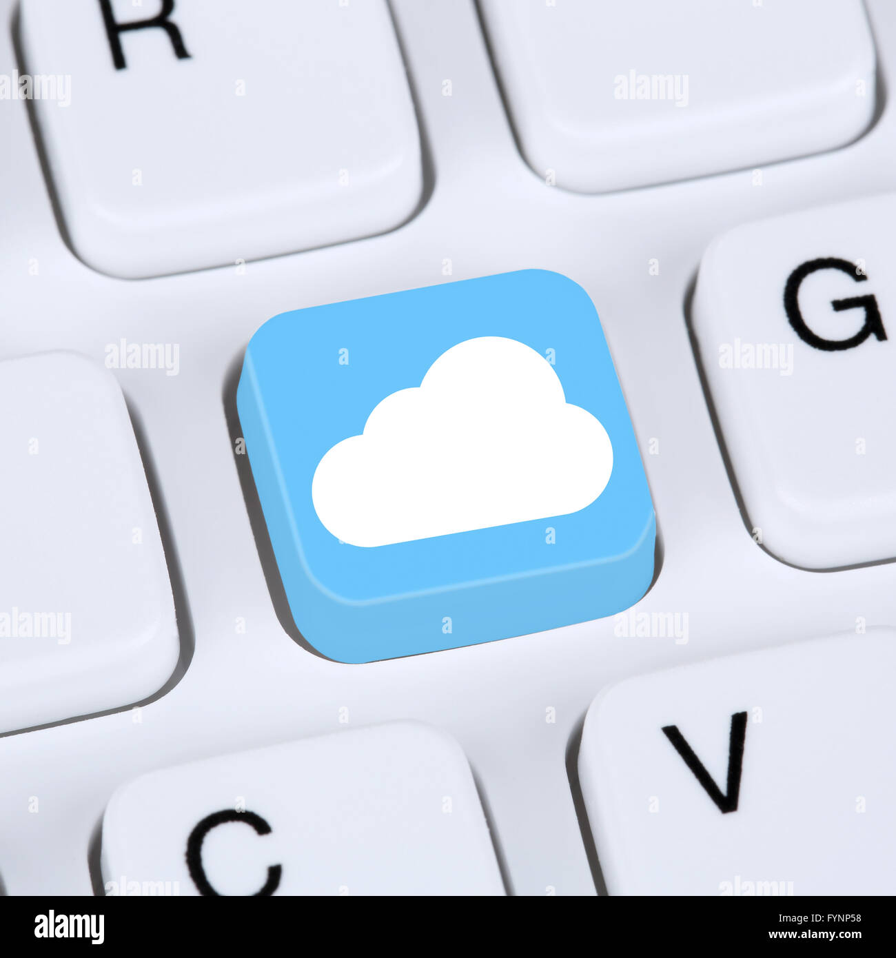 Konzept Internet Cloud Computing Symbole online Banque D'Images
