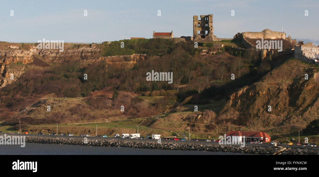 Le Château de Scarborough Banque D'Images