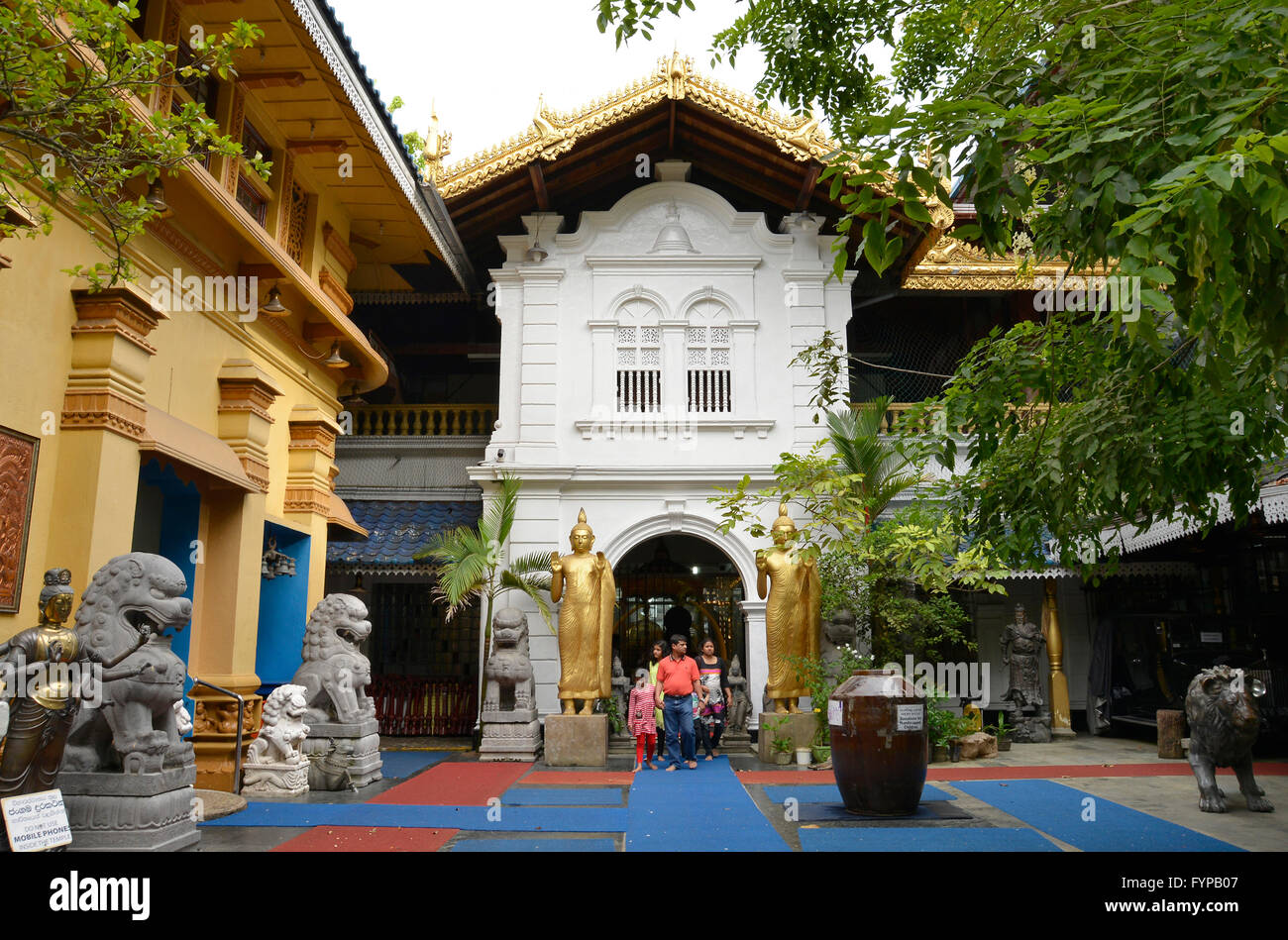 Temple Gangaramaya, Colombo, Sri Lanka Banque D'Images