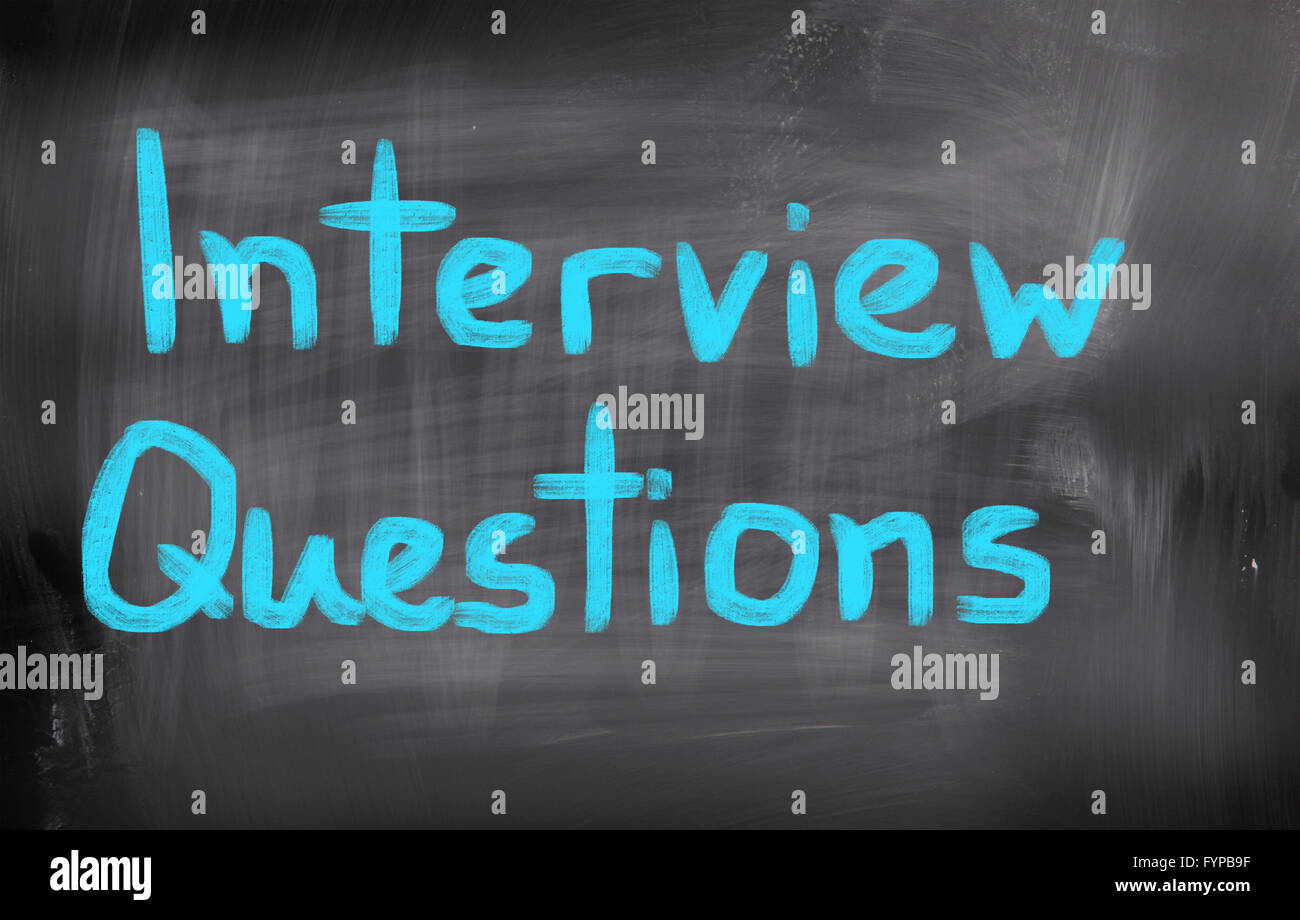 Questions d'entrevue Concept Banque D'Images
