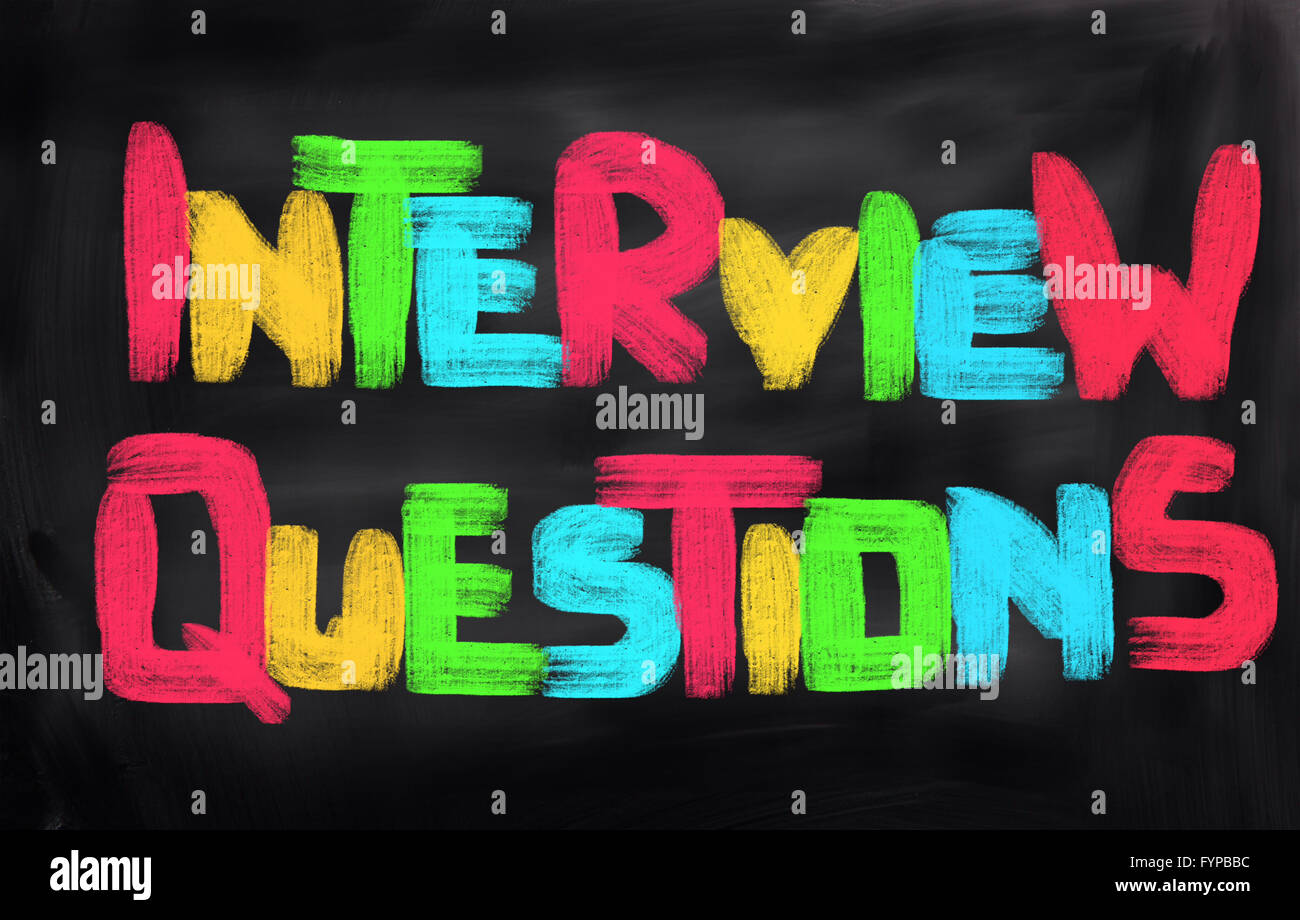 Questions d'entrevue Concept Banque D'Images