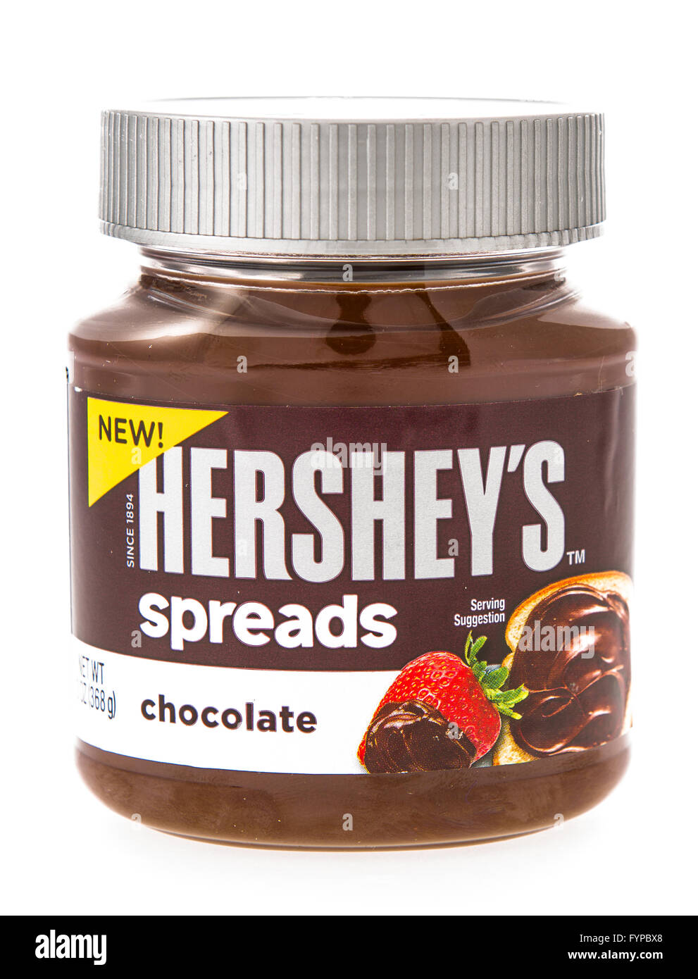 Winneconne, WI - 20 Février 2015 : Pot de Hershey's chocolat à tartiner. Banque D'Images
