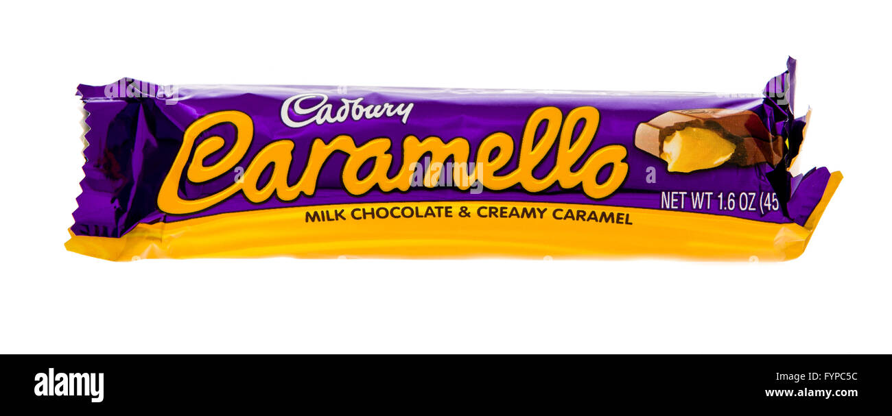 Winneconne, WI- 29 Oct 2015 : Cadbury Caramello candy bar. Banque D'Images