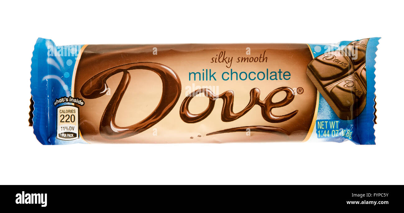 Winneconne, WI -1 nov 2015 : Colombe chocolat au lait soyeux candy bar. Banque D'Images