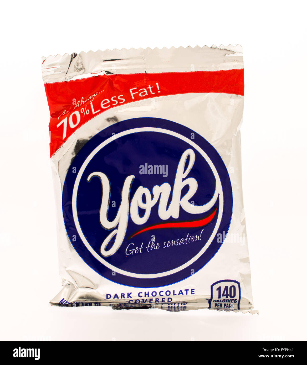 Winneconni, WI - 19 juin 2015 : York Peppermint Patty candy bar Banque D'Images