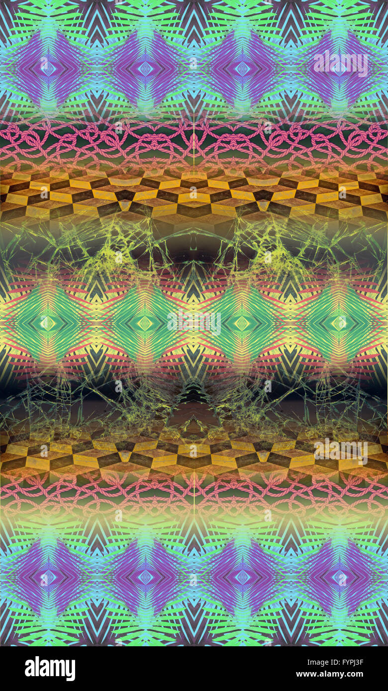 Conception allover avec plusieurs couleurs. Banque D'Images