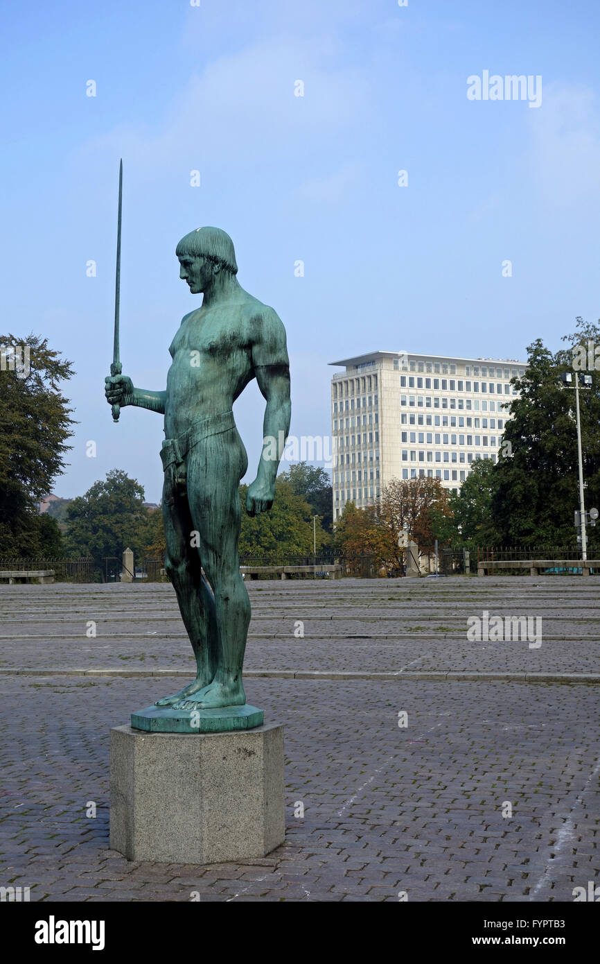 La sculpture à luebeck, Allemagne Banque D'Images