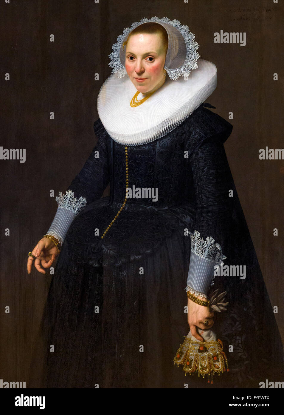 Portrait d'une femme de 34 ans, par projet pour Eliaszoon Pickenoy, 1634, Musée du Louvre, Paris, France, Europe Banque D'Images