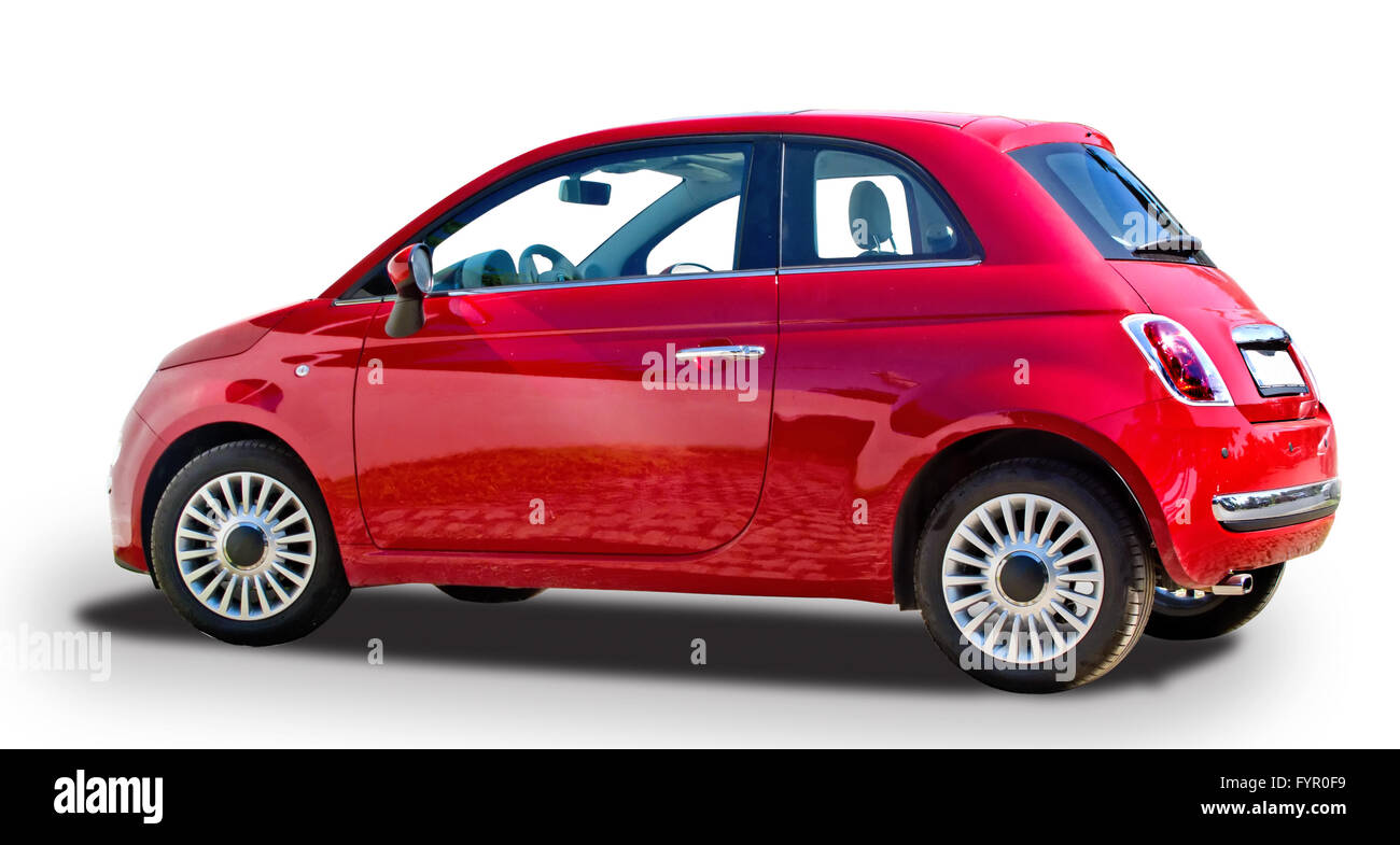 Petite ville vue arrière de voiture Banque D'Images