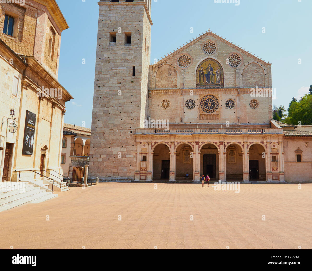 Cathédrale romane de Santa Maria Assunta Spoleto Ombrie Italie Europe Banque D'Images