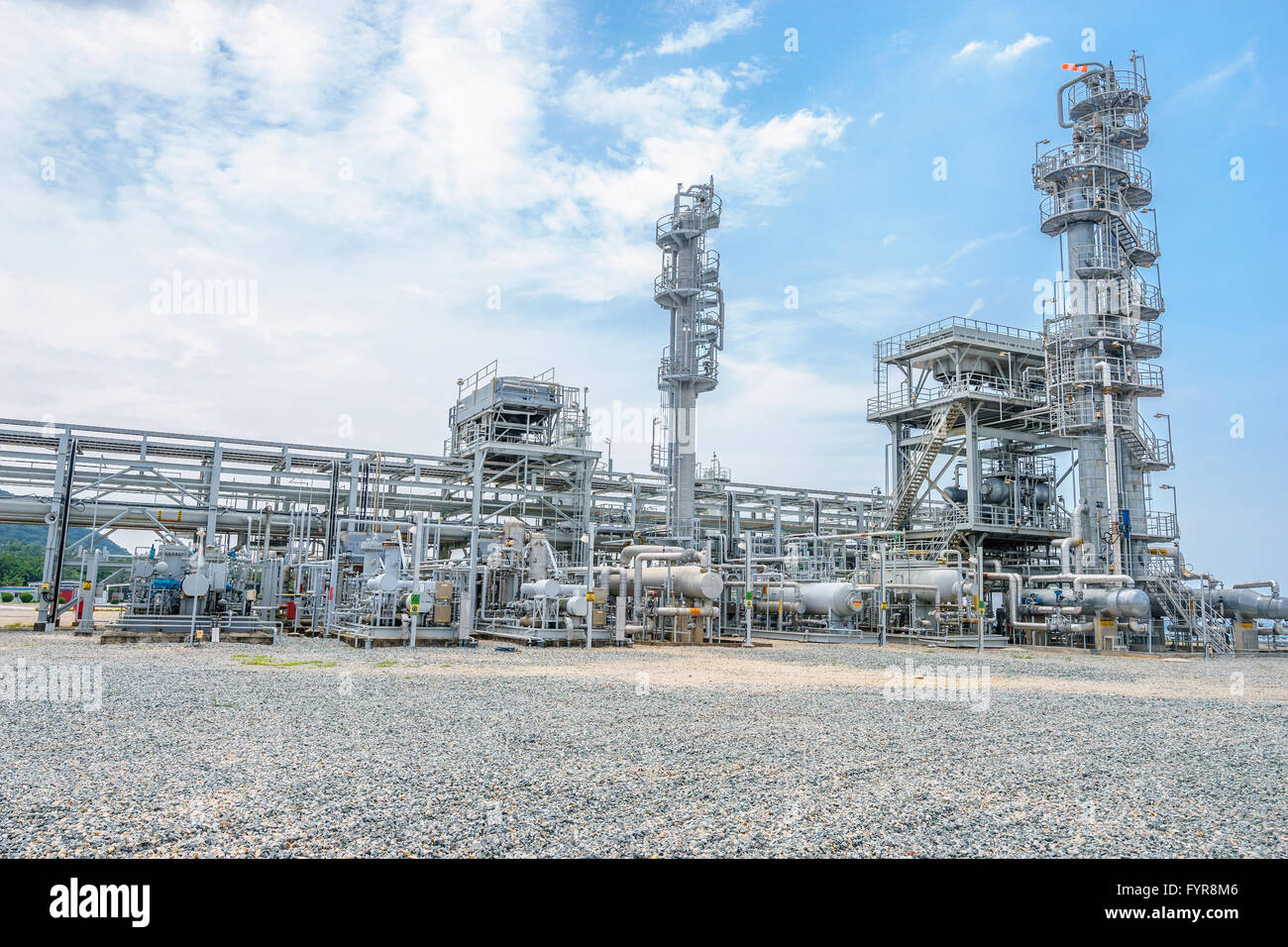 Matériel, pipeline et de raffinerie d'huile du réservoir Banque D'Images