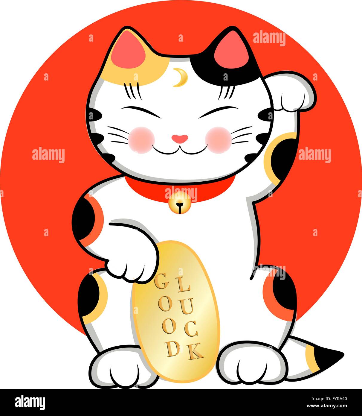 Japon Cat Symbole Bonne Chance Image Vectorielle Stock Alamy