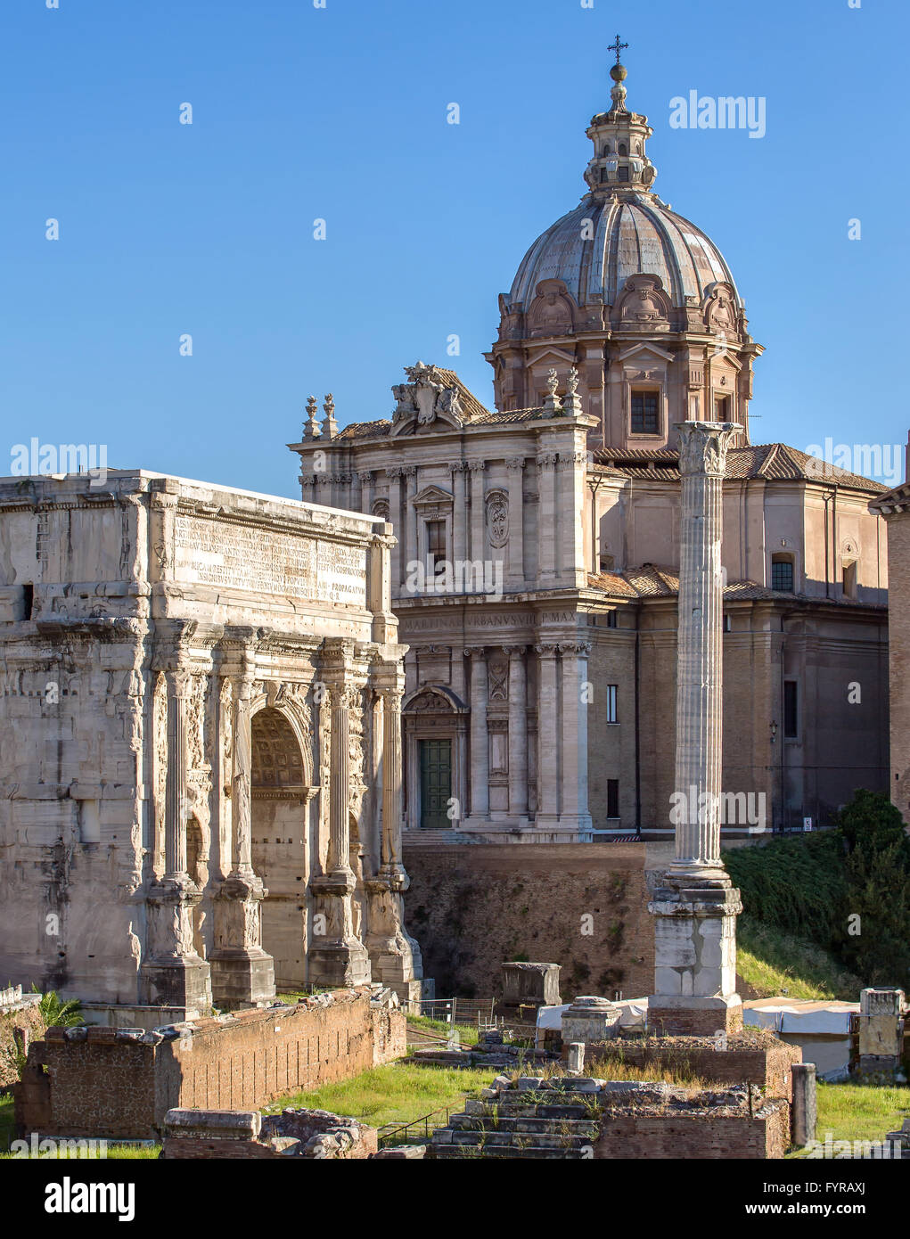 Forum Romanum en Italie, Rome. Banque D'Images